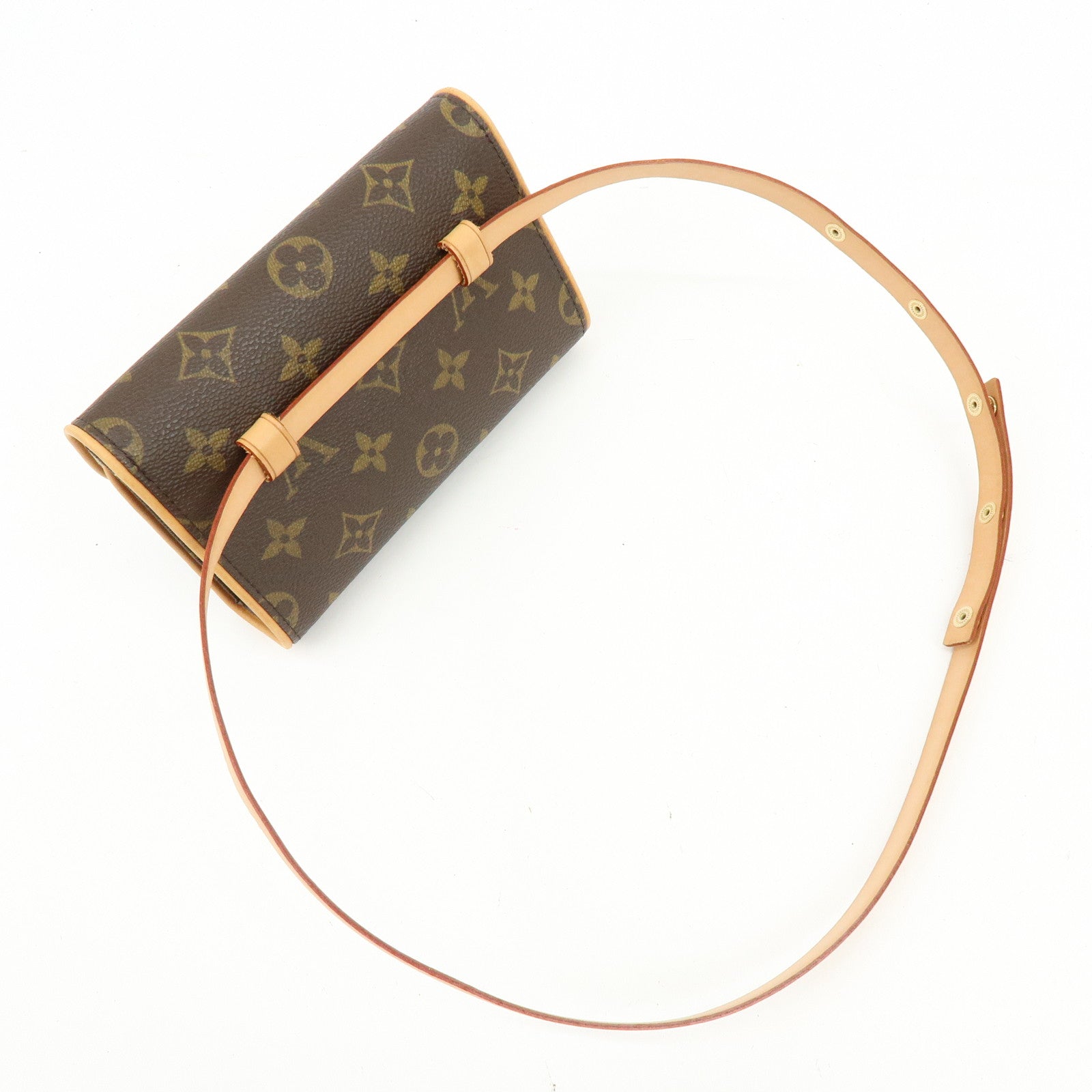 Louis Vuitton Monogram Pochette Florentine Waist Bag Belt XS M51855
