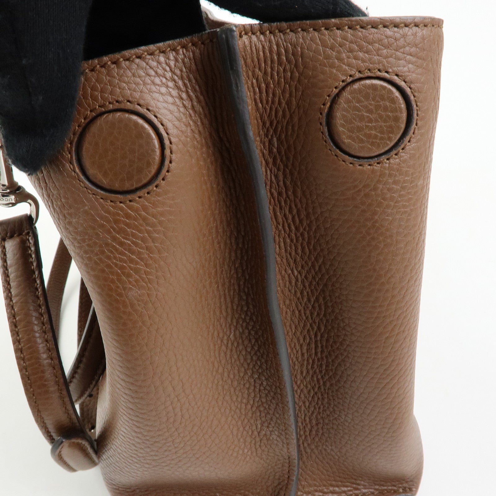 GUCCI Bamboo Daily Medium Leather 2Way Bag Limited Edition Brown 392013
