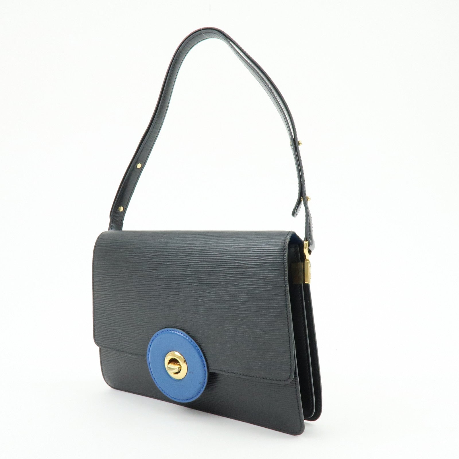 Louis Vuitton Free Run Epi Leather Shoulder Bag Noir Blue M52415
