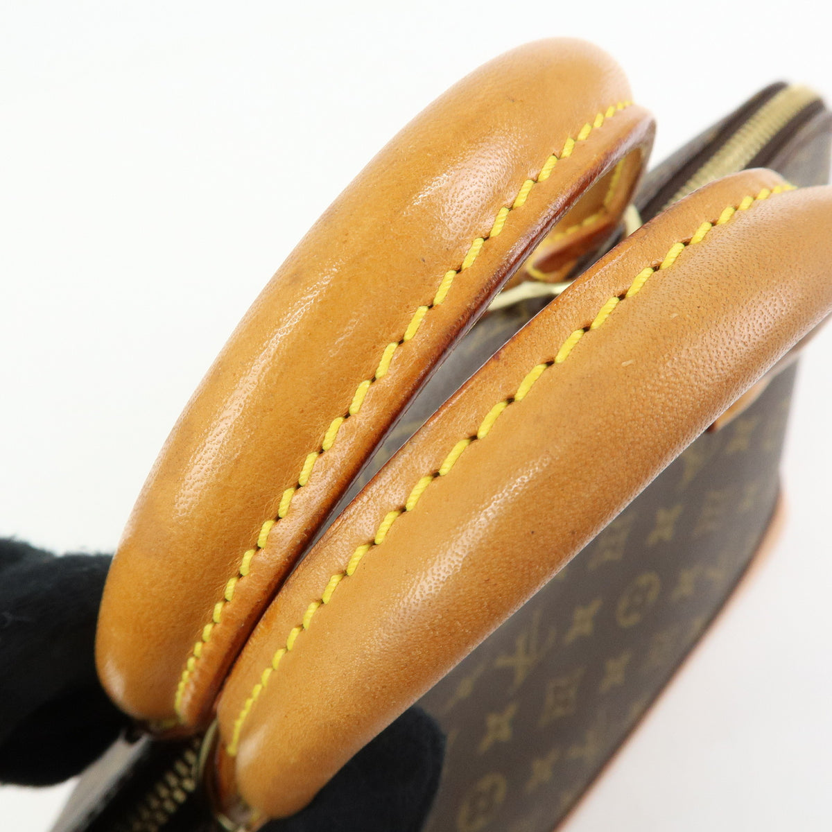 Louis Vuitton Monogram Alma PM Canvas Leather Hand Bag Brown M51130