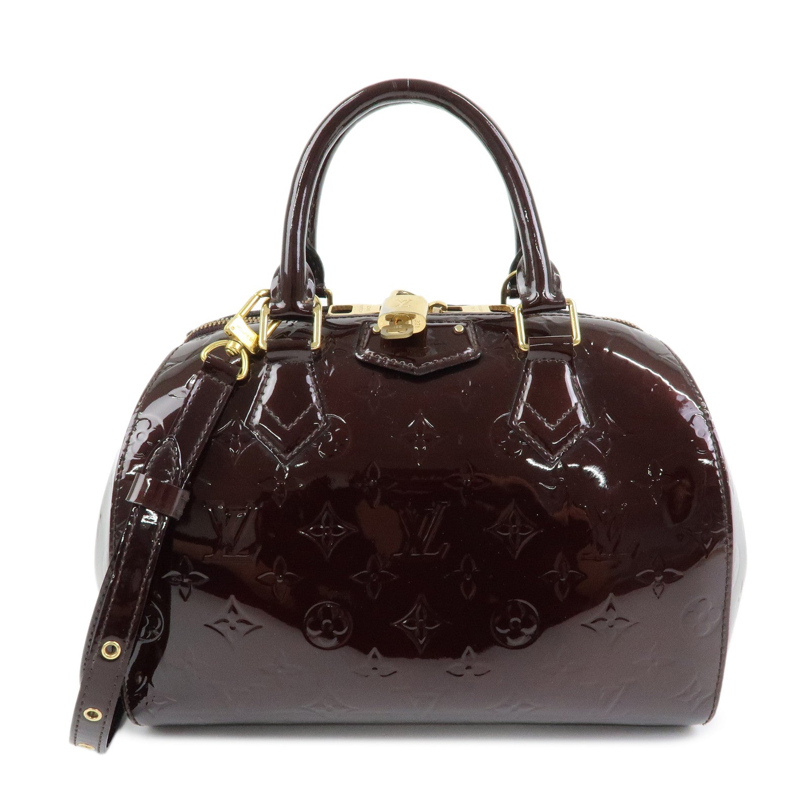 Louis Vuitton Monogram Vernis Montana Leather Hand Bag Amarante M90057