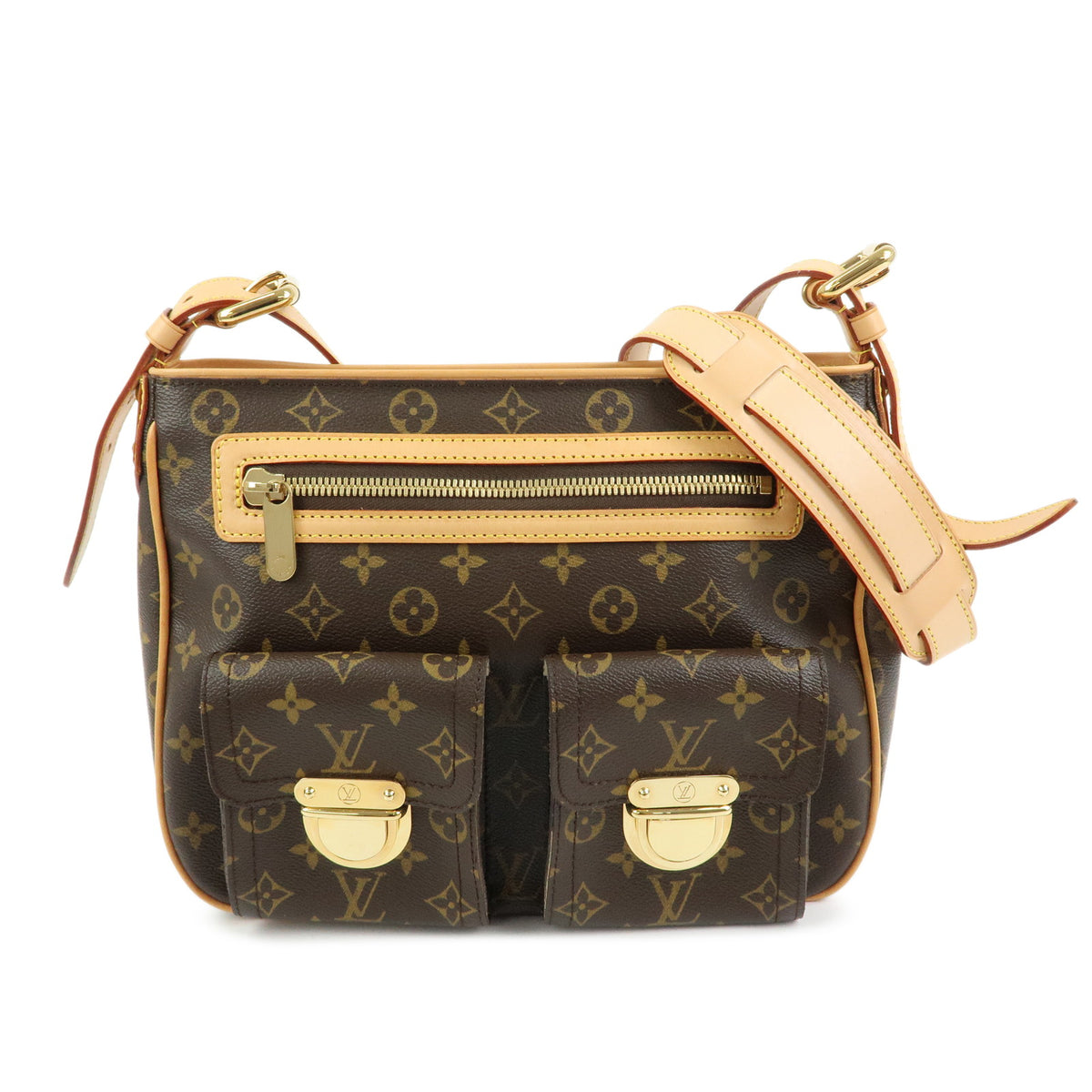 Louis Vuitton Monogram Hudson GM Shoulder Crossbody Bag  Brown M40045