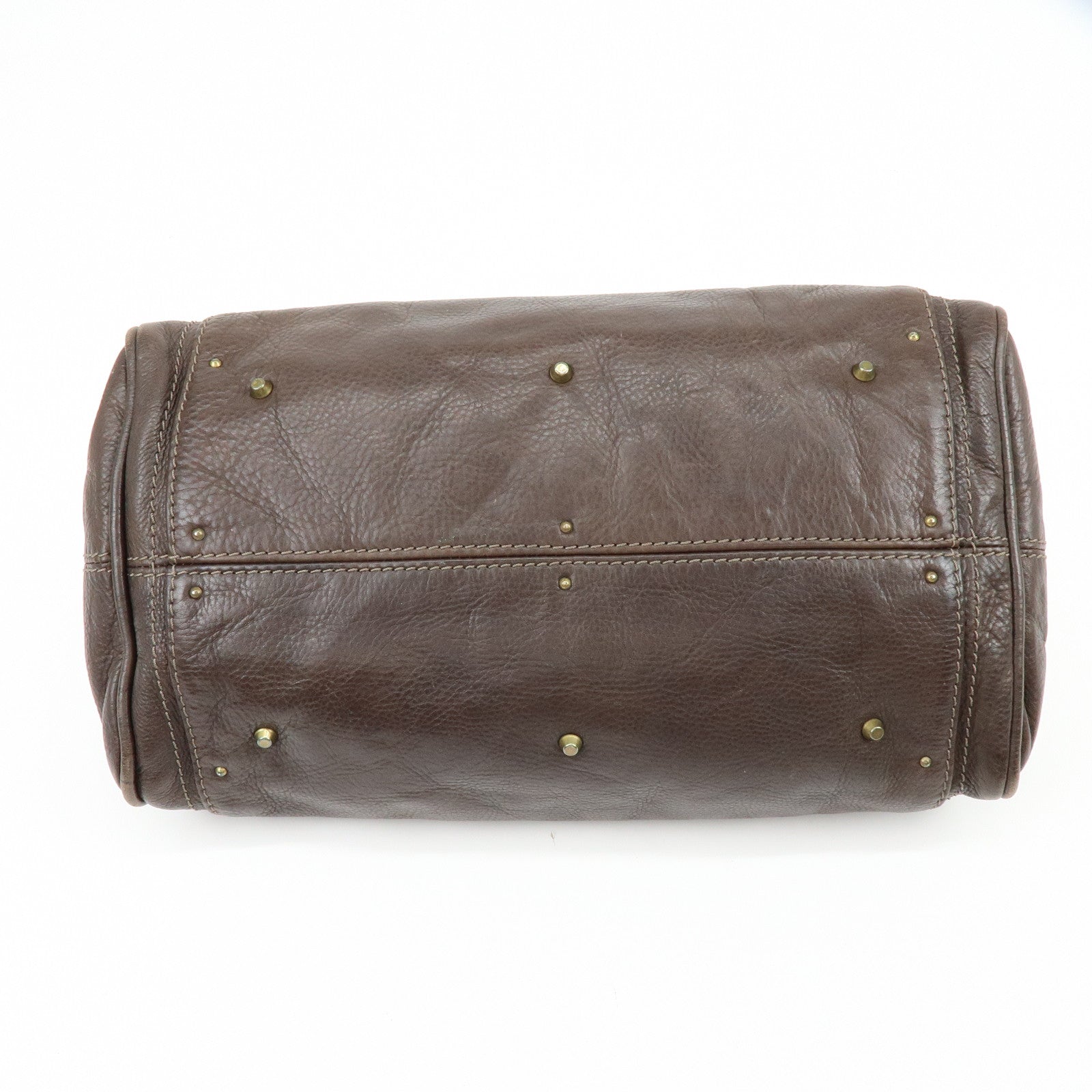 Chloe Paddington Leather Hand Bag Shoulder Bag Dark Brown