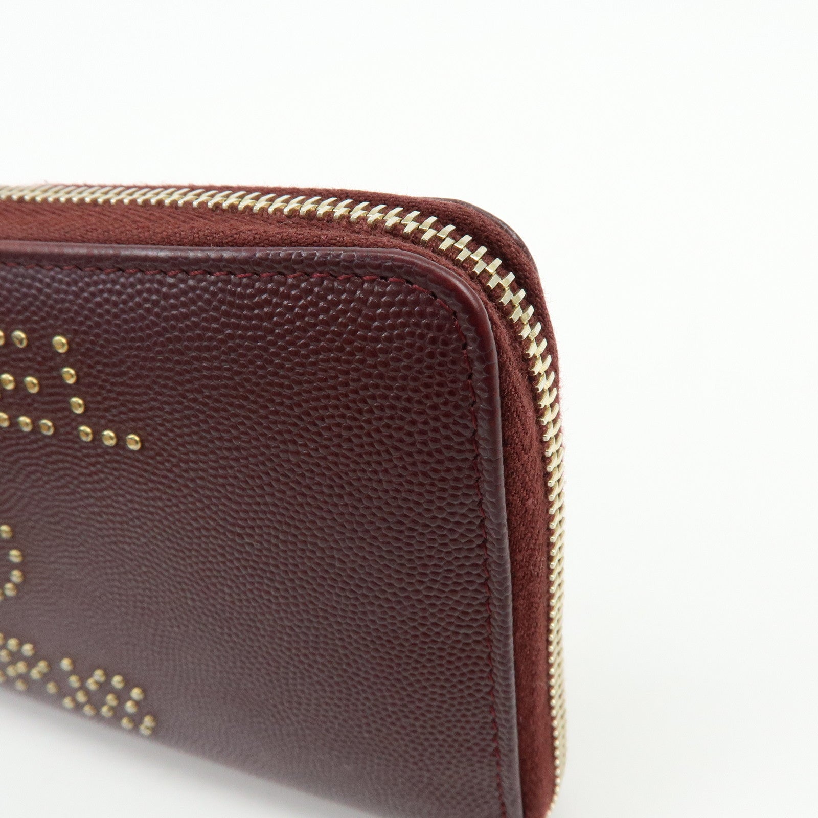 CHANEL Deauville COCO Mark Caviarskin Round Zippy Long Wallet A82281