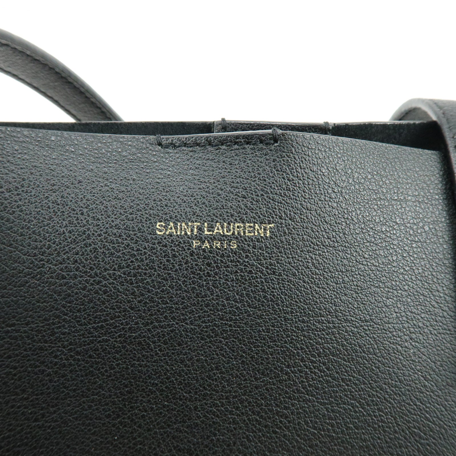 SAINT LAURENT PARIS Cassandra Leather Tote Bag Shoulder Bag Black