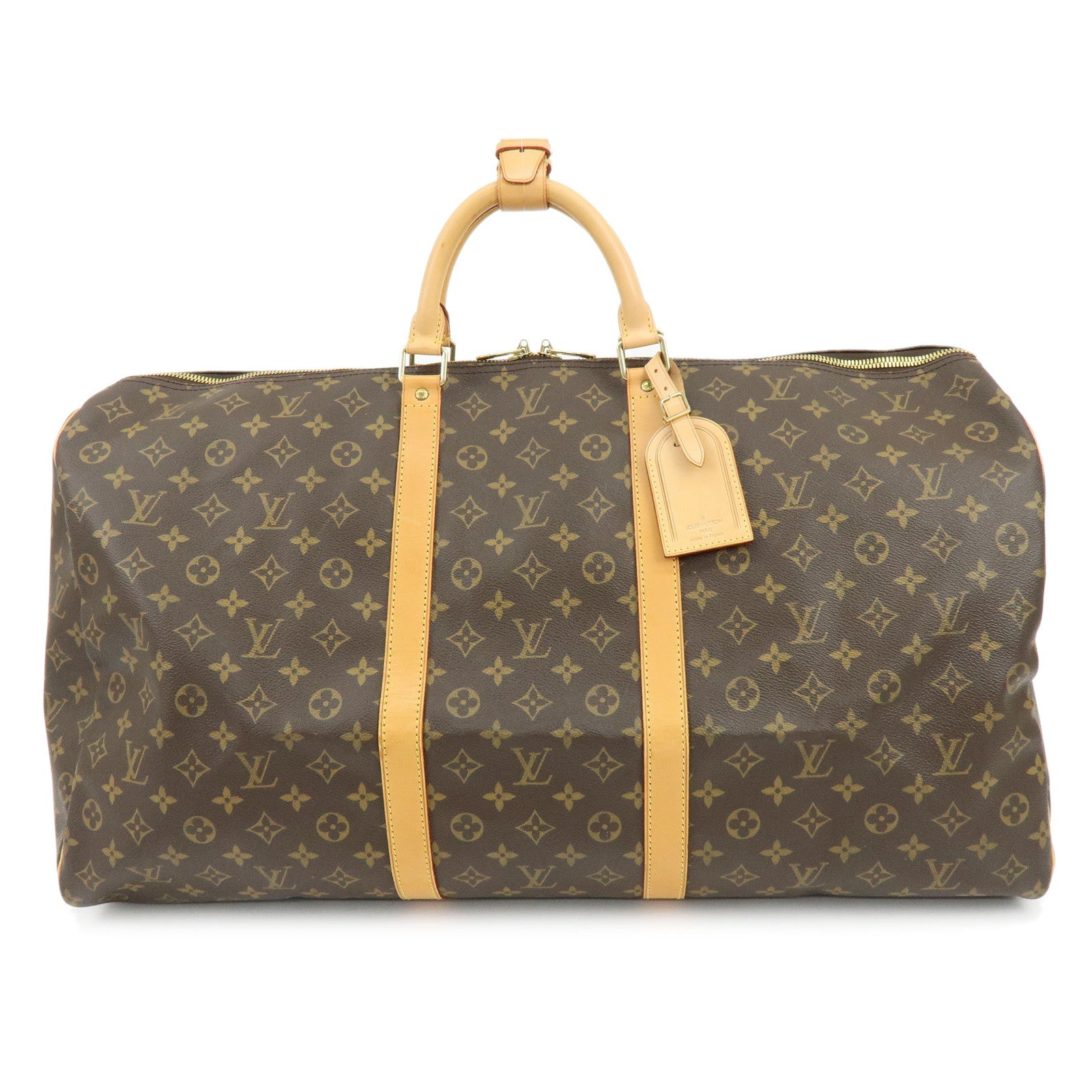 Louis Vuitton Monogram Keep All 60 Boston Bag Brown M41422