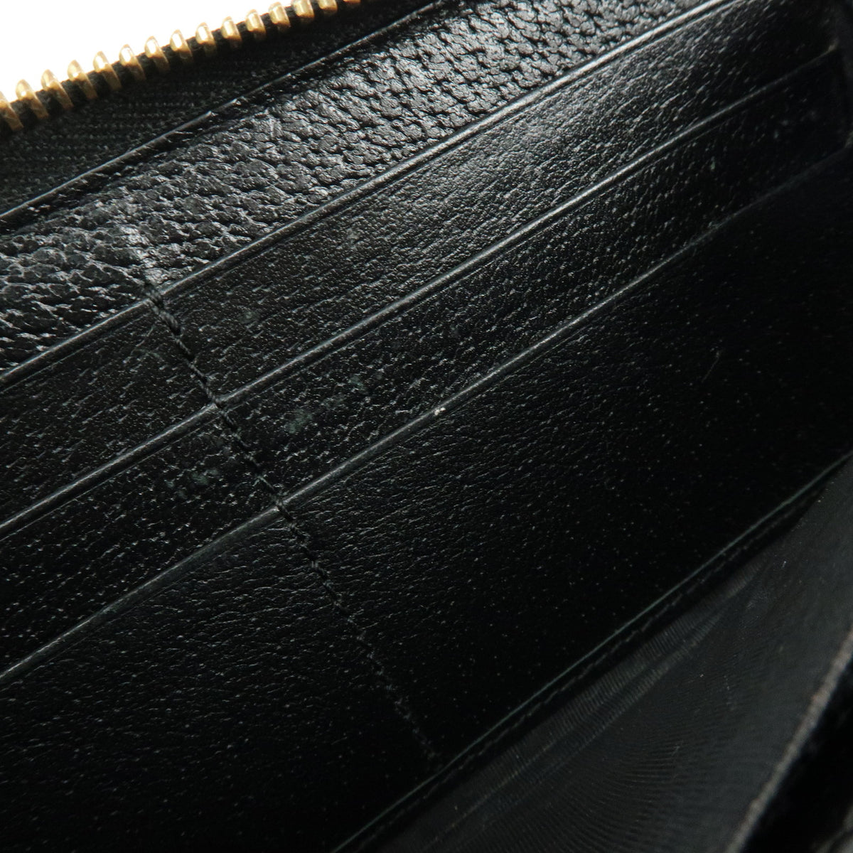 GUCCI Ophidia Sherry Double G Leather Round Zippy Wallet Black 523154