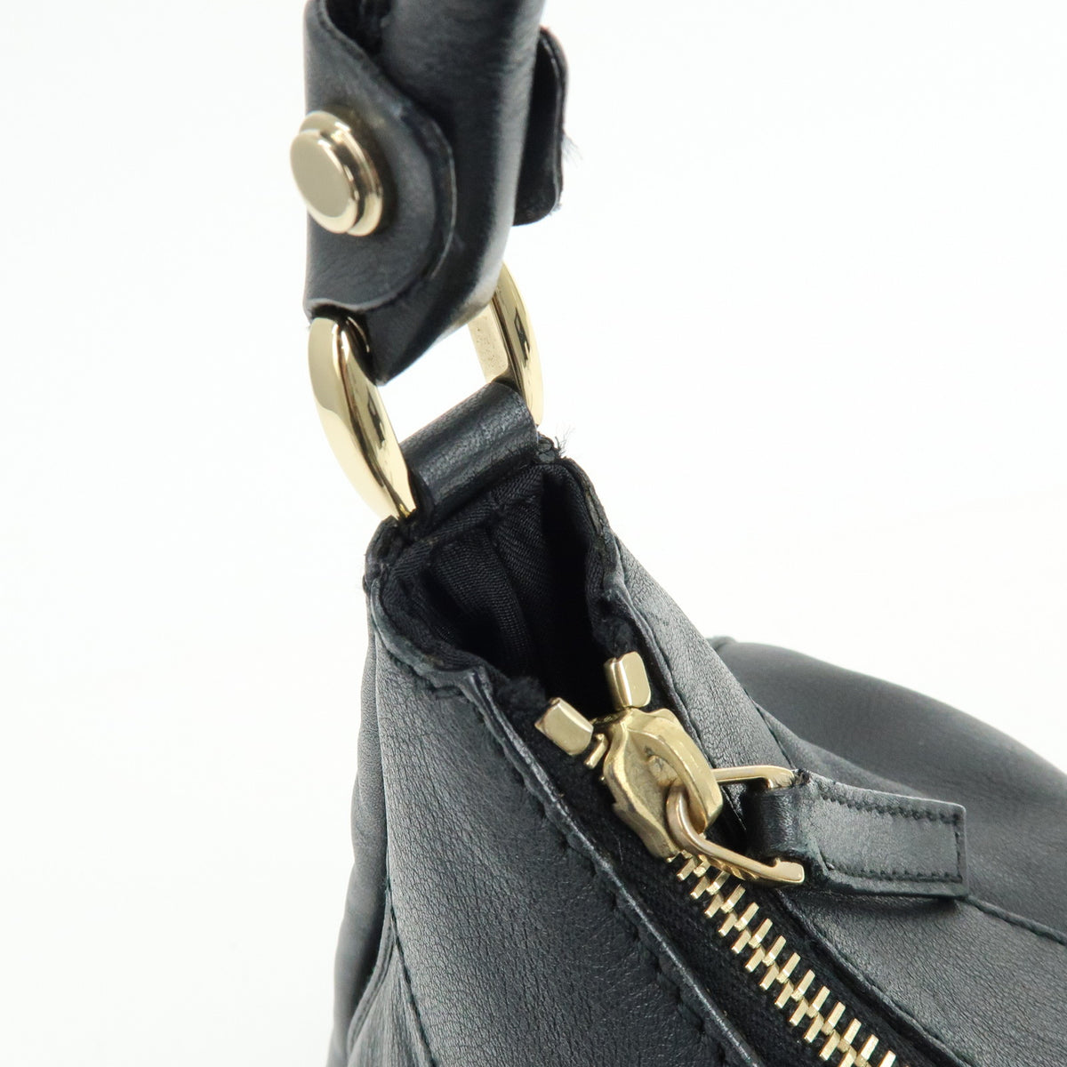 GUCCI Abbey Leather Shoulder Bag Hand Bag Black 189833