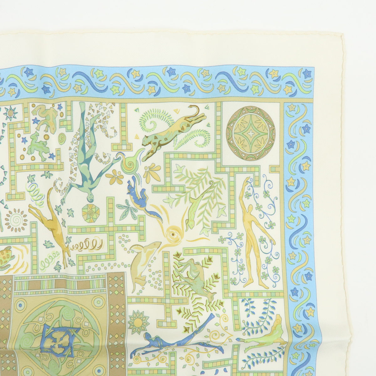 HERMES Lot of 2 Carre 45 Silk 100% Scarf TOURNE SOLS FORCES DE LA VIE