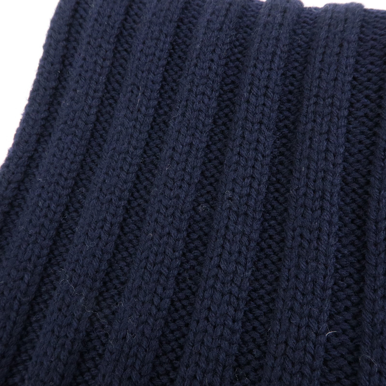 MONCLER Logo Wool 100% Scarf Stole Navy