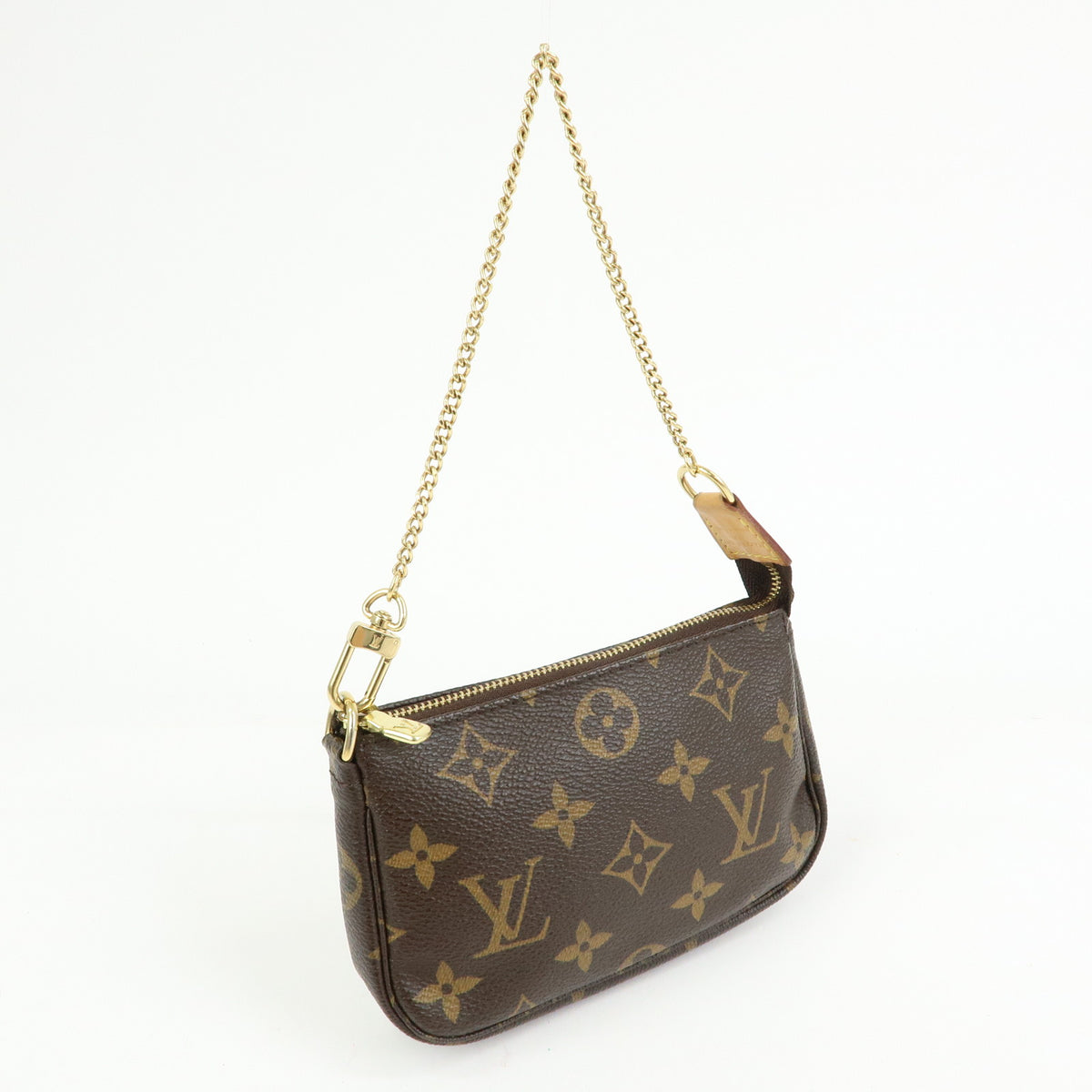 Louis Vuitton Monogram Mini Pochette Accessoires Hand Bag Brown M58009