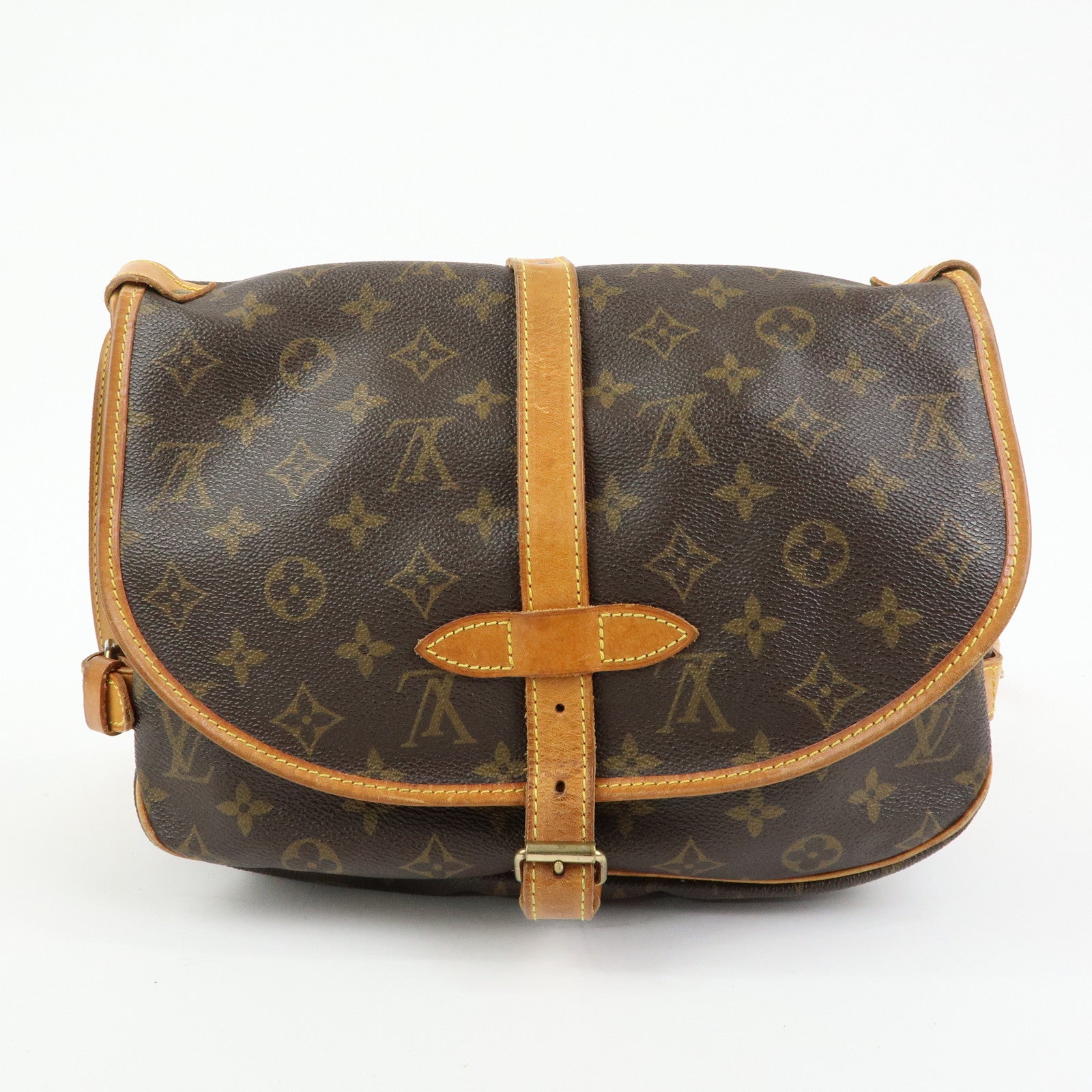 Louis Vuitton Monogram Saumur 30 Canvas Shoulder Bag Brown M42256