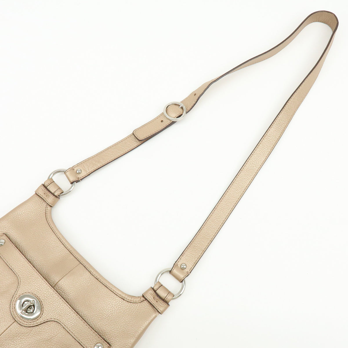 COACH Lot of 2 Signature Canvas Leather Shoulder Bag Beige Pink