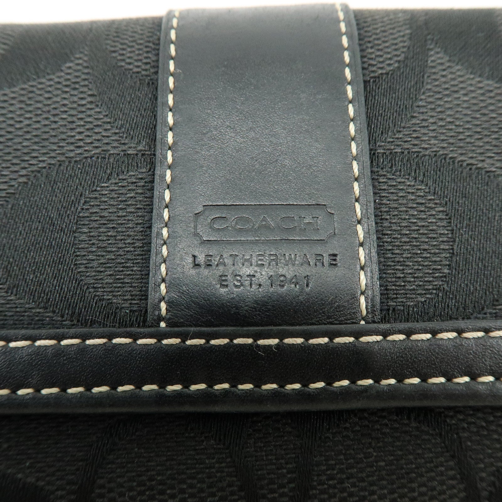 COACH Signature Canvas Leather Compact Wallet Dog Charm Lot