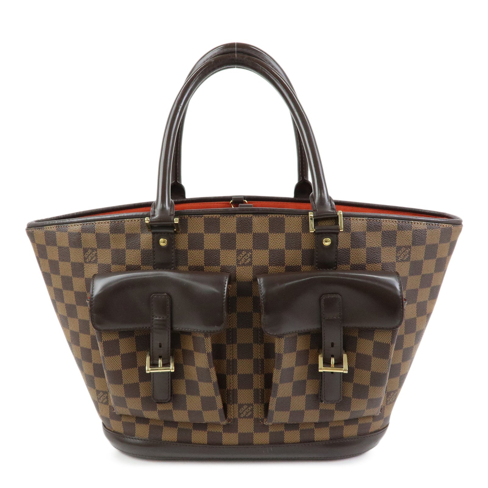 Louis Vuitton Damier Canvas Leather Manosque GM Hand Bag N51120