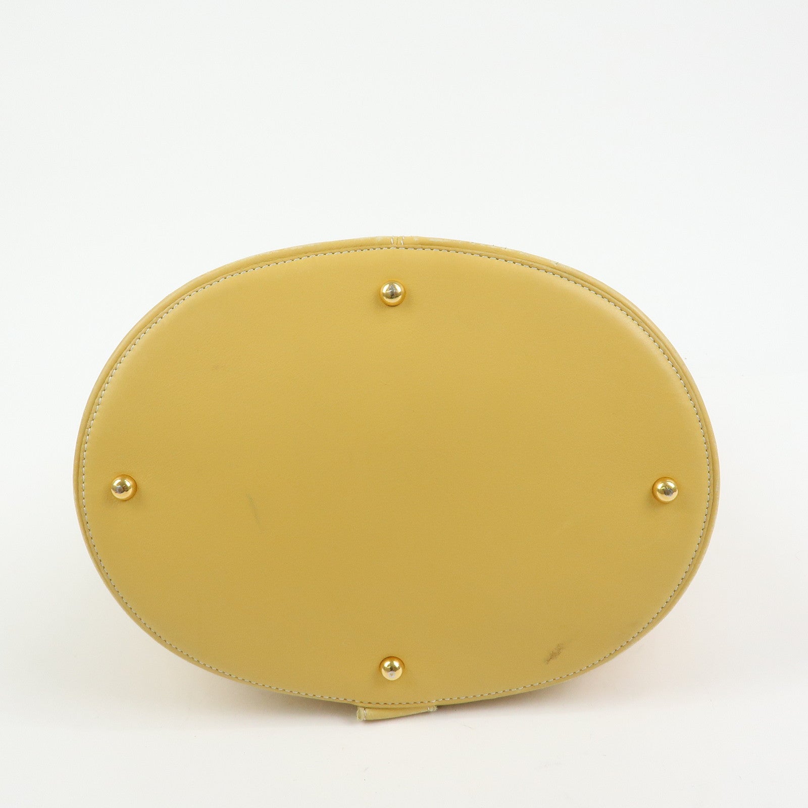 LOEWE Anton Anagram Leather Shoulder Bag Backpack Rucksack Mustard