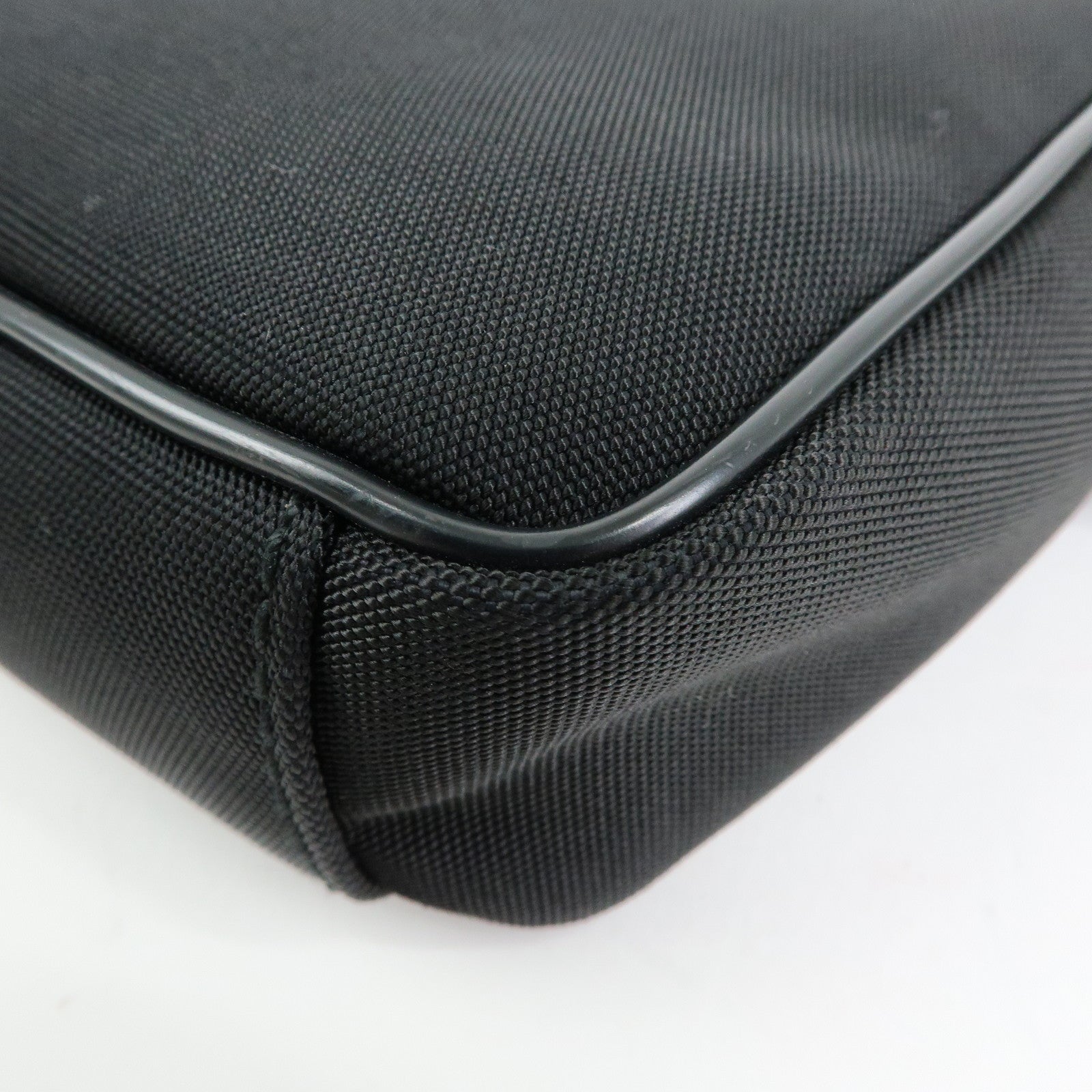 GUCCI Logo Canvas Leather Shoulder Bag Crossbody Bag Black 101680