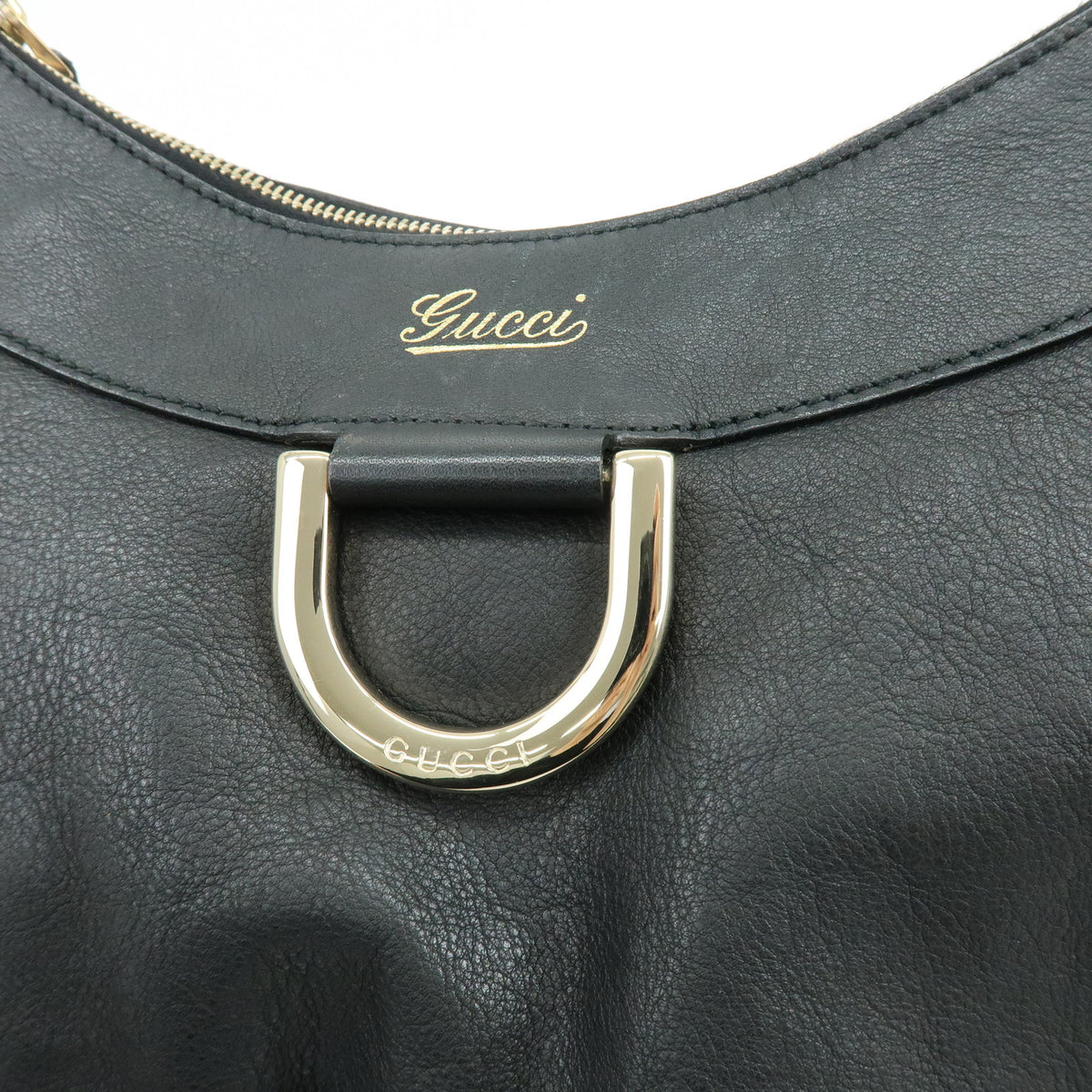GUCCI Abbey Leather Shoulder Bag Hand Bag Black 189833