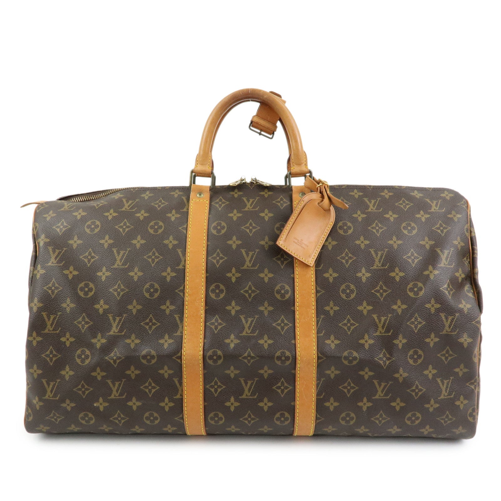 Louis Vuitton Monogram Keep All 55 Boston Bag Brown M41424