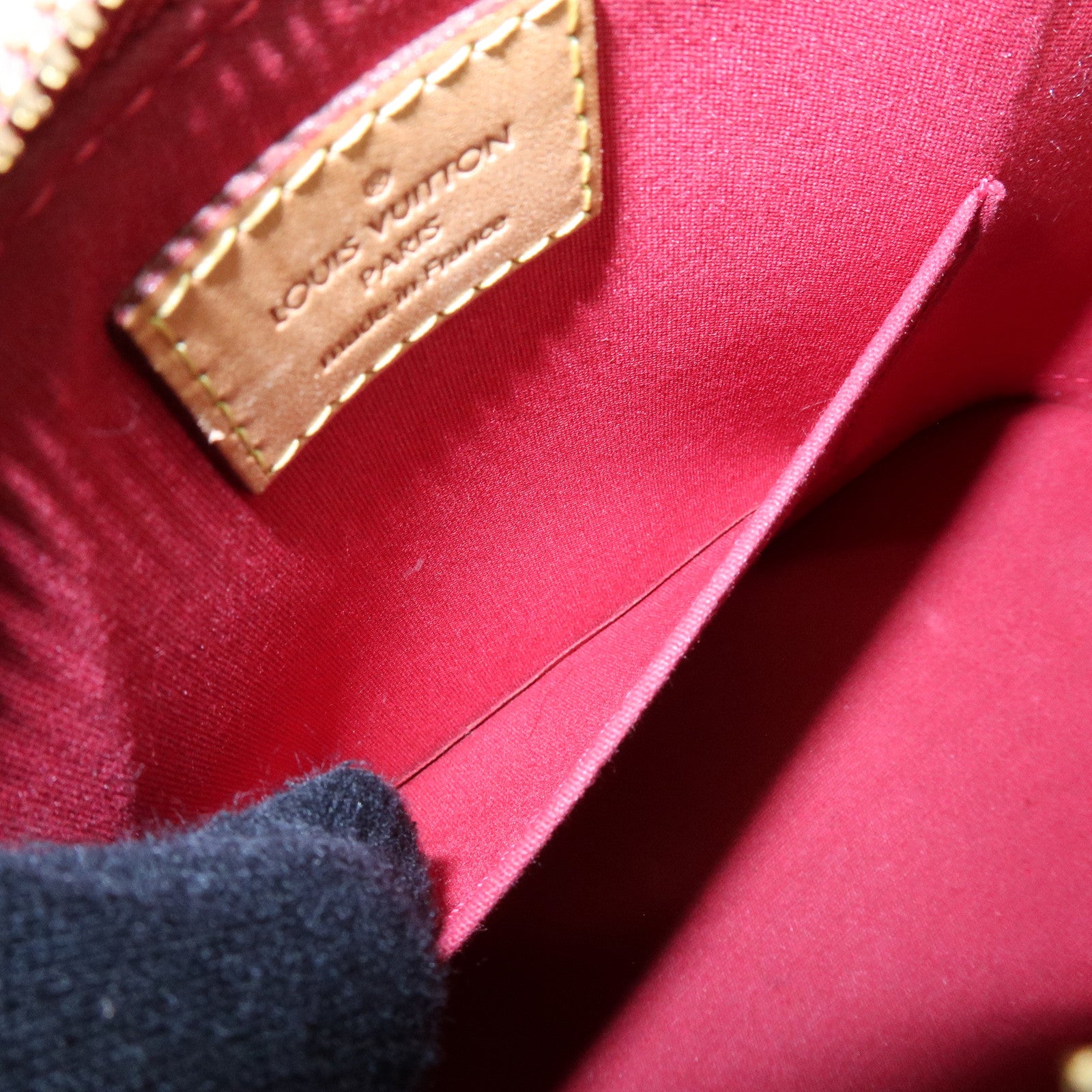 Louis Vuitton Monogram Vernis Alma BB 2Way Bag Red M91606
