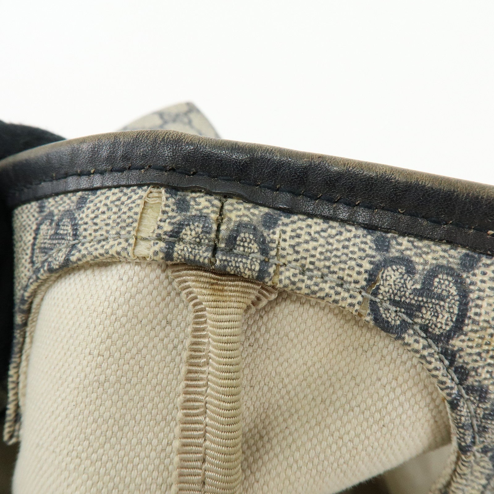 GUCCI GG Supreme Leather Tote Bag Shoulder Bag Beige Blue 211137