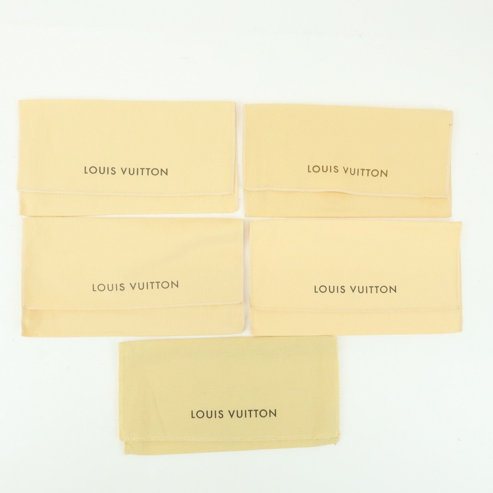 Loiuis Vuitton Set Of 20 Dust Bag Flap Style Beige