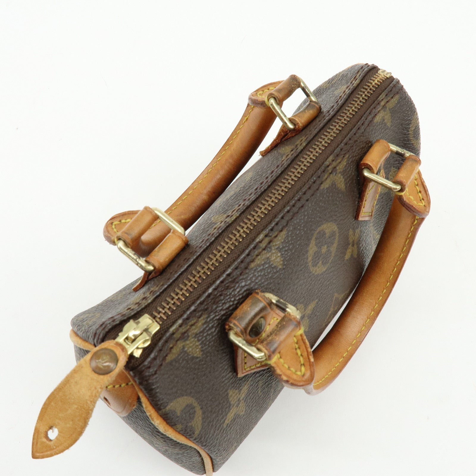 Louis Vuitton Monogram Canvas Mini Speedy Hand Bag & Strap M41534
