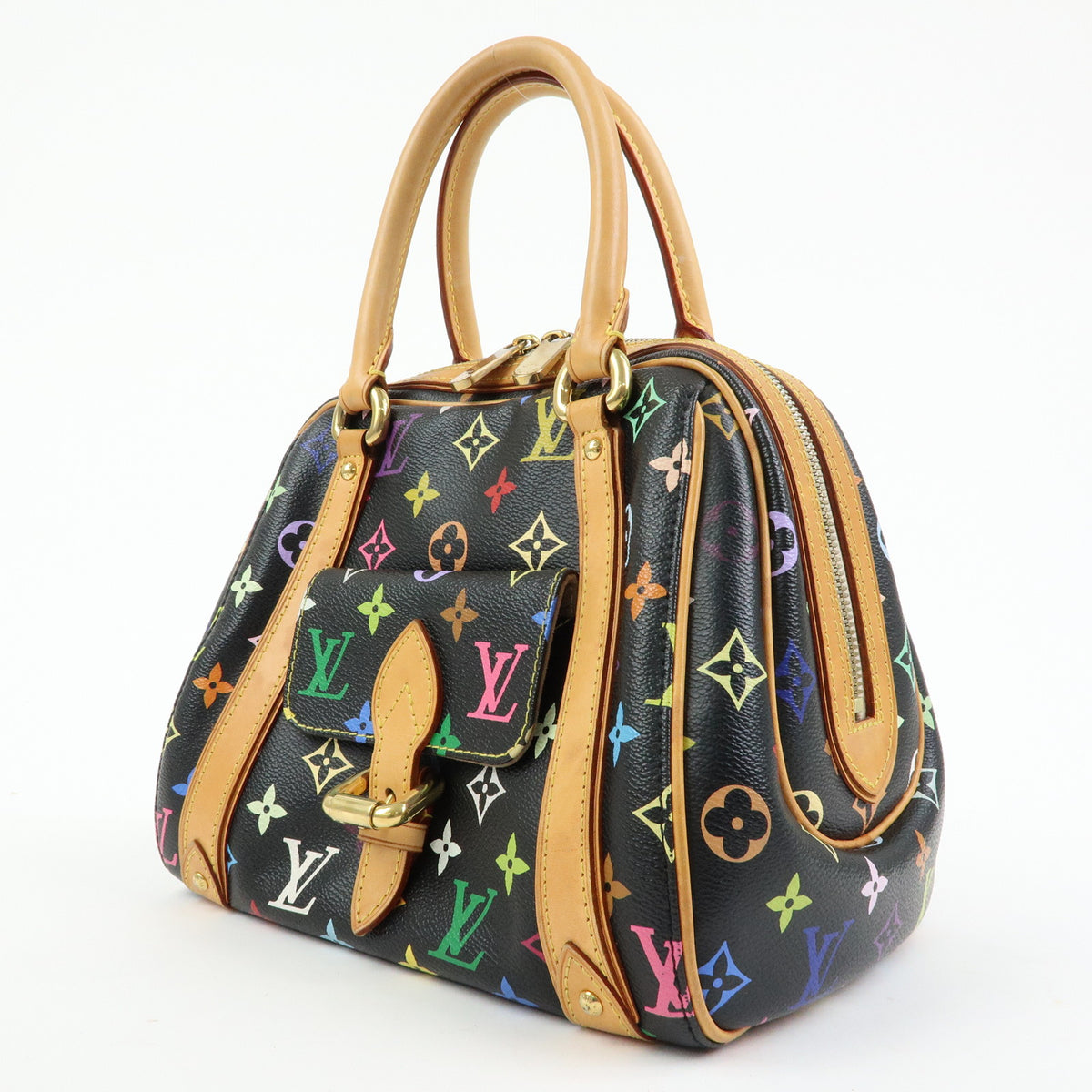 Louis Vuitton Monogram Multicolor Priscilla Hand Bag Noir M40097