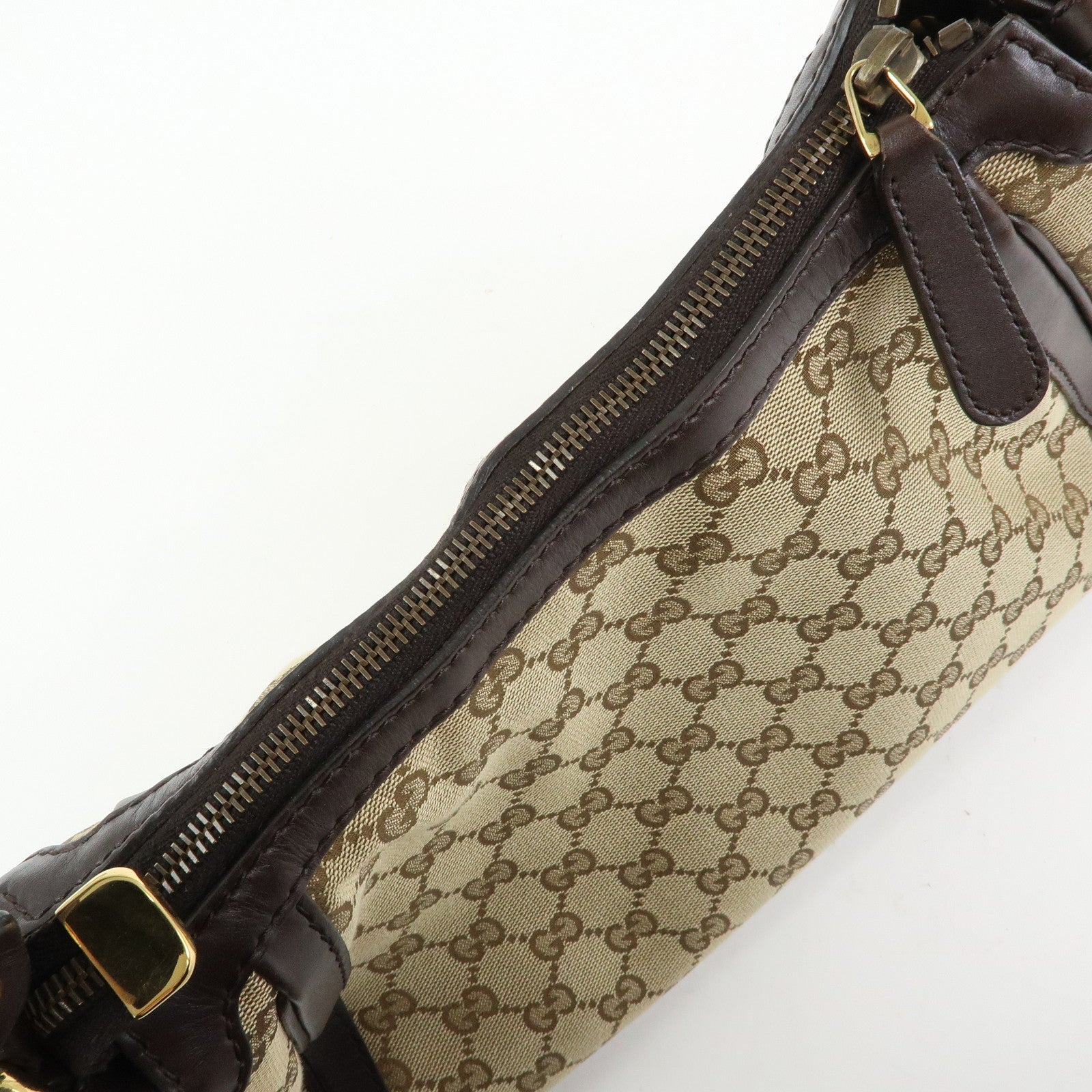 GUCCI Scarlett Interlocking G GG Canvas Leather Shoulder Bag 282298