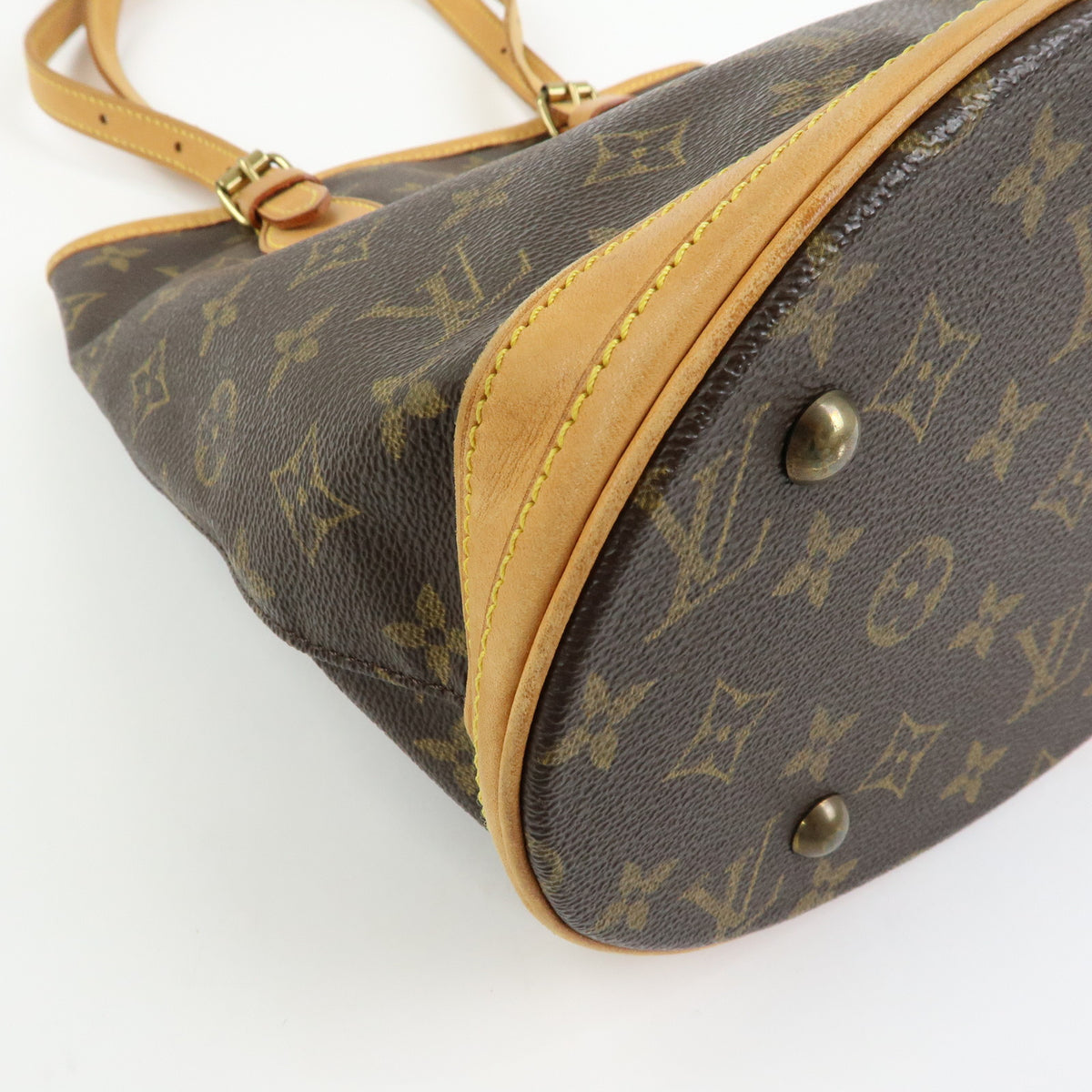 Louis Vuitton Monogram Canvas Bucket PM Hand Bag Brown M42238