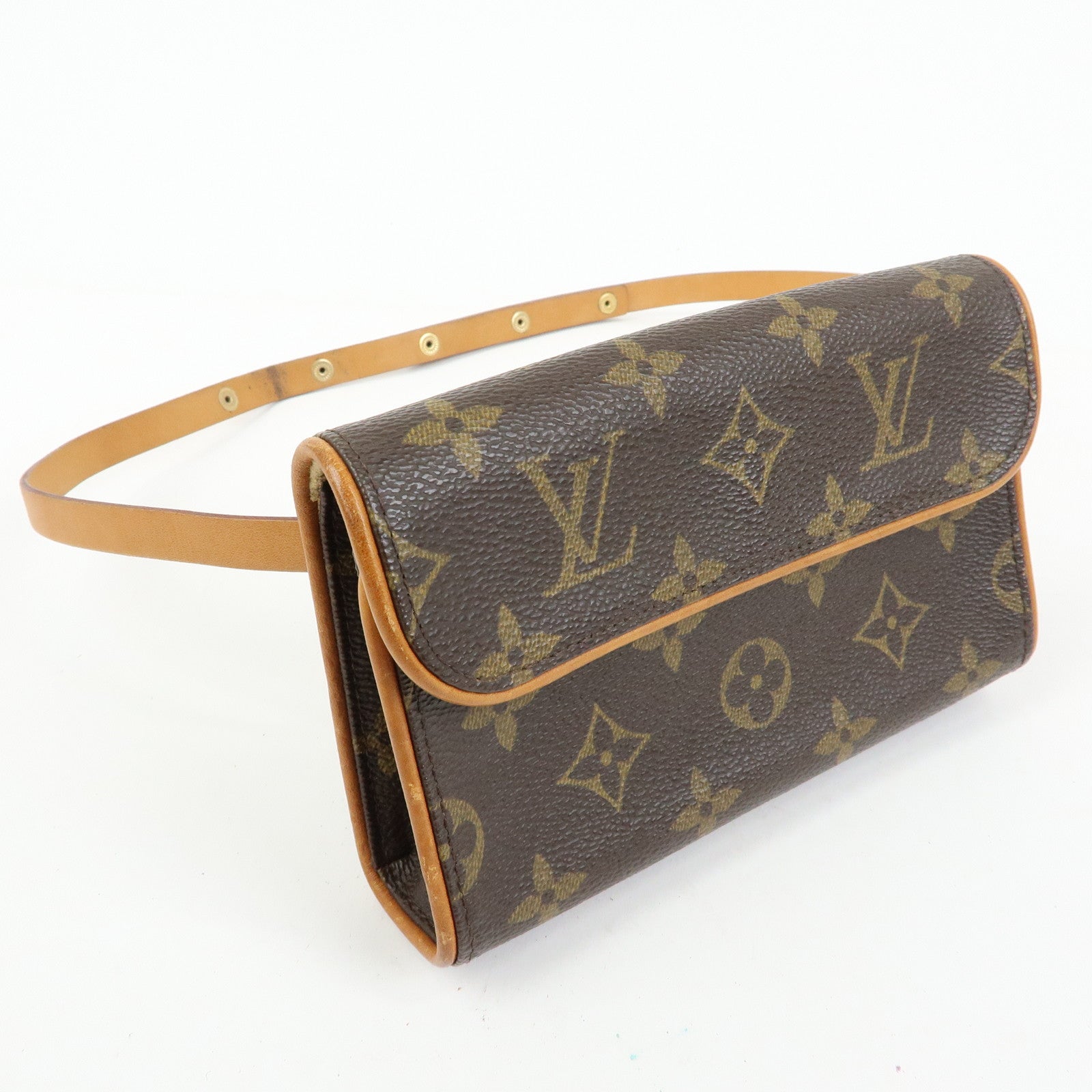 Louis Vuitton Monogram Pochette Florentine Waist Bag Belt XS M51855