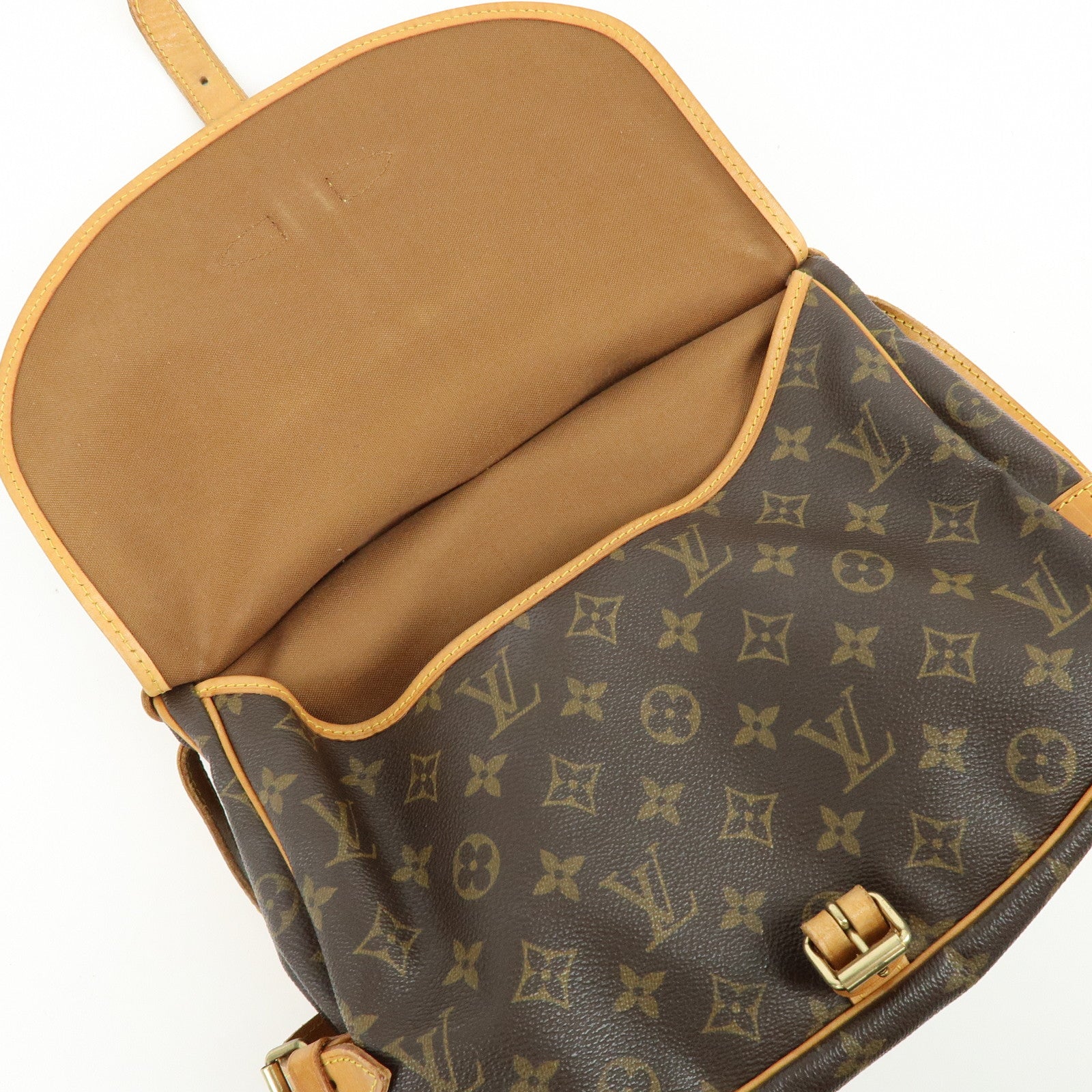Louis Vuitton Monogram Saumur 30 Canvas Shoulder Bag Brown M42256