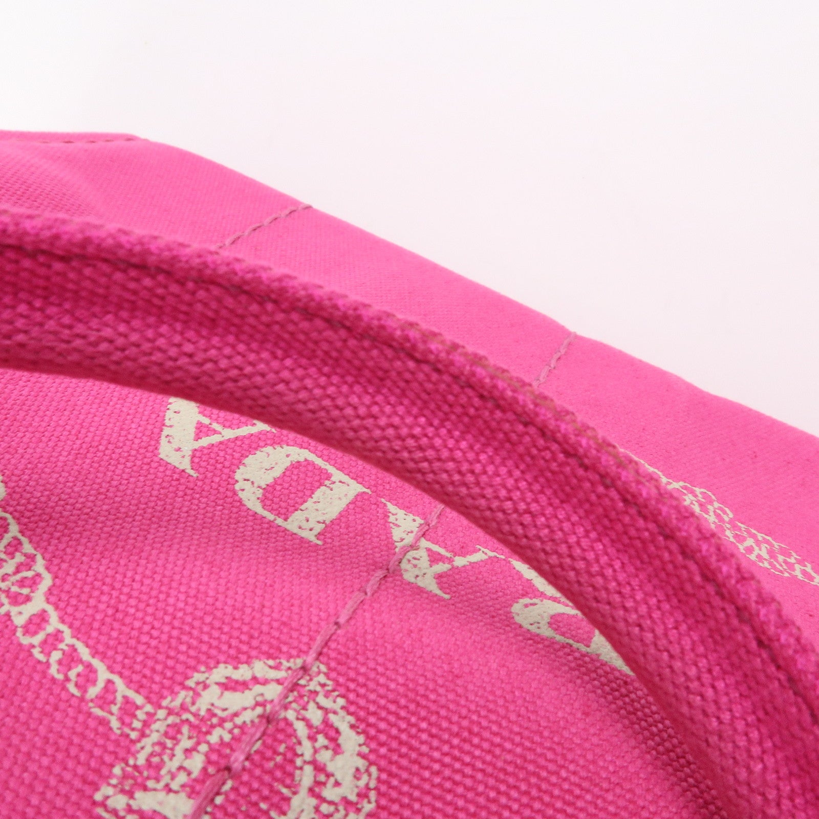 PRADA Triangle Logo Canapa Mini Canvas 2Way Hand Bag Pink B2439G