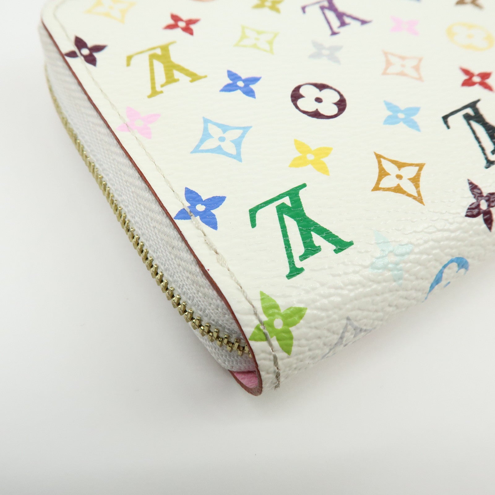 Louis Vuitton Monogram Multicolor Round Zippy Coin Purse Blanc M93741