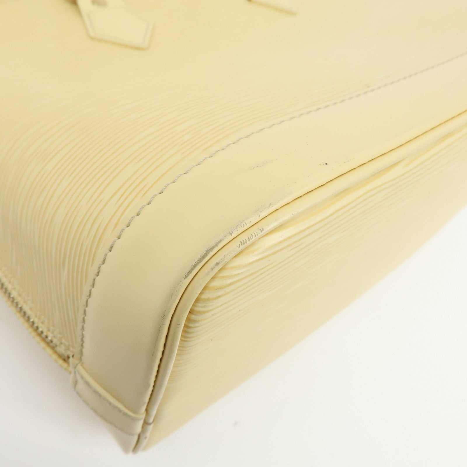Louis Vuitton Epi Alma Leather Hand Bag Vanilla Light Yellow M5214A