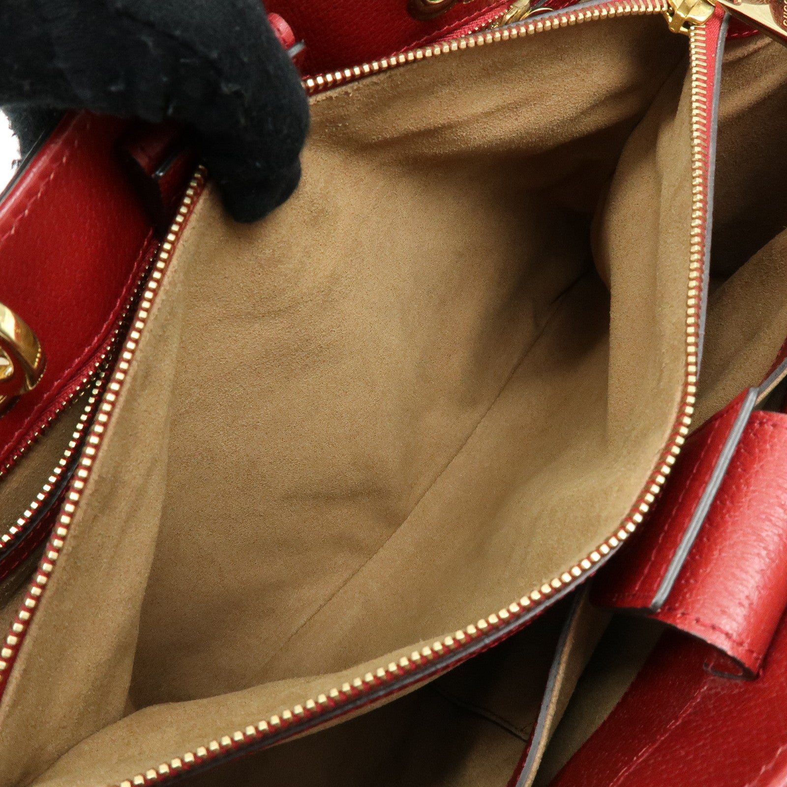 GUCCI Tian Bamboo Shopper Medium GG Supreme Leather 2WAY Bag 323660