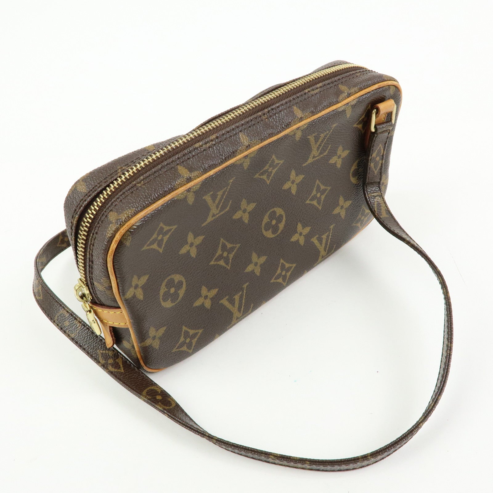 Louis Vuitton Monogram Pochette Marly Bandouliere Bag Brown M51828