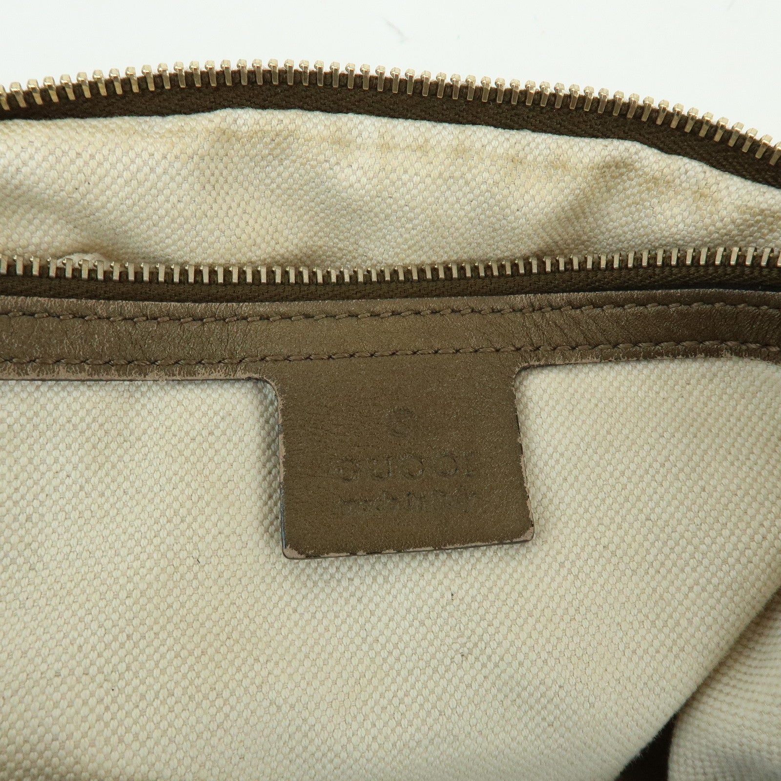 GUCCI Heart Bit GG Canvas Leather Shoulder Bag Bamboo Charm 269958
