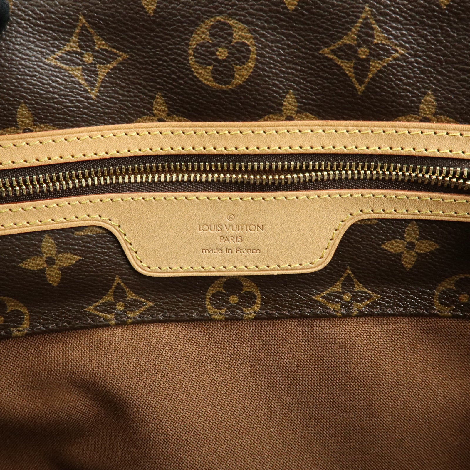 Louis Vuitton Monogram Sac Shopping Canvas Shoulder Bag Brown M51108