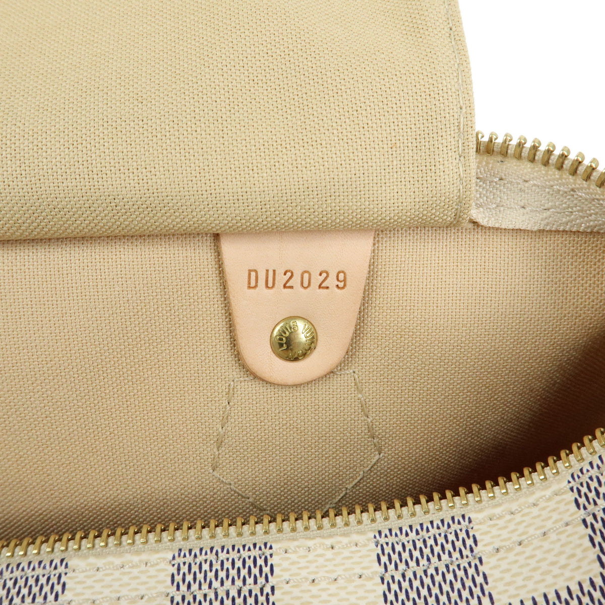 Louis Vuitton Damier Azur Speedy 30 Canvas Boston Bag Hand Bag N41533