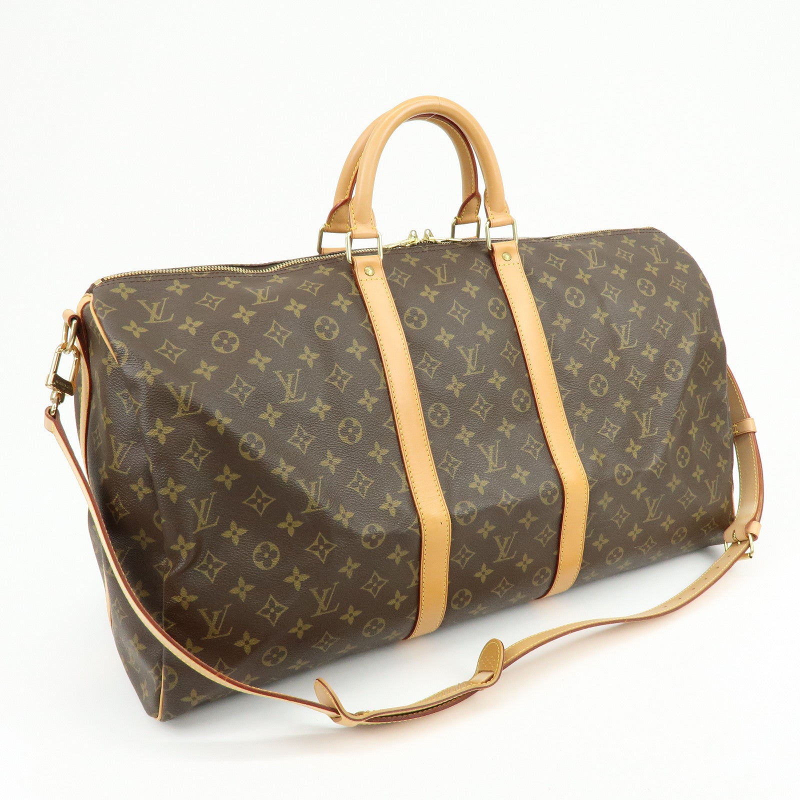 Louis Vuitton Monogram Keep All Bandouliere 55 Boston Bag M41414