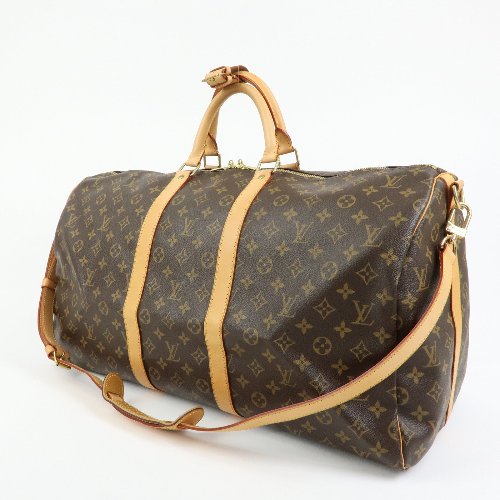 Louis Vuitton Monogram Keep All Bandouliere 55 Boston Bag M41414