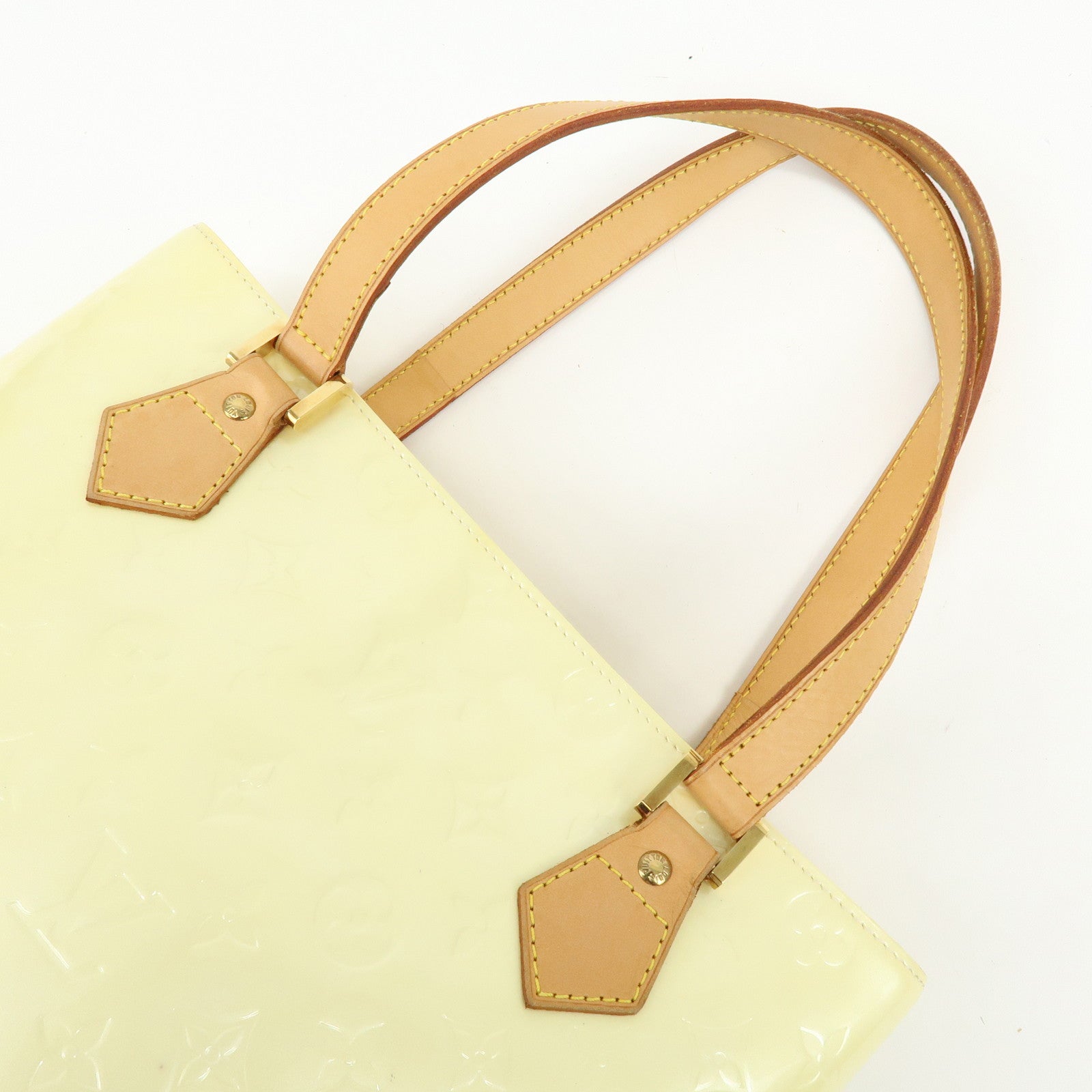 Louis Vuitton Monogram Vernis Houston Tote Hand Bag Beige M91004