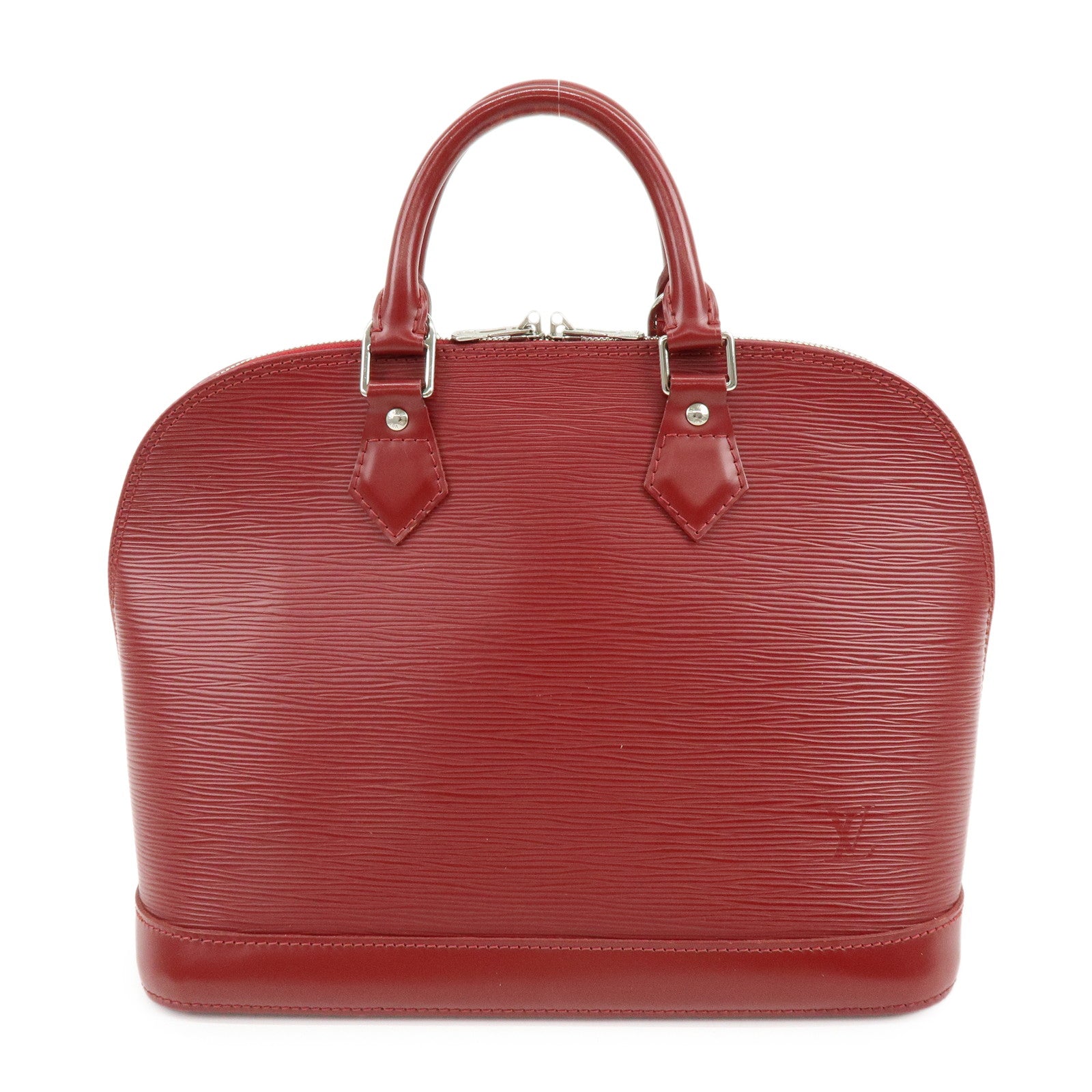 Louis Vuitton Epi Alma PM Leather Hand Bag Carmine Red M4058E
