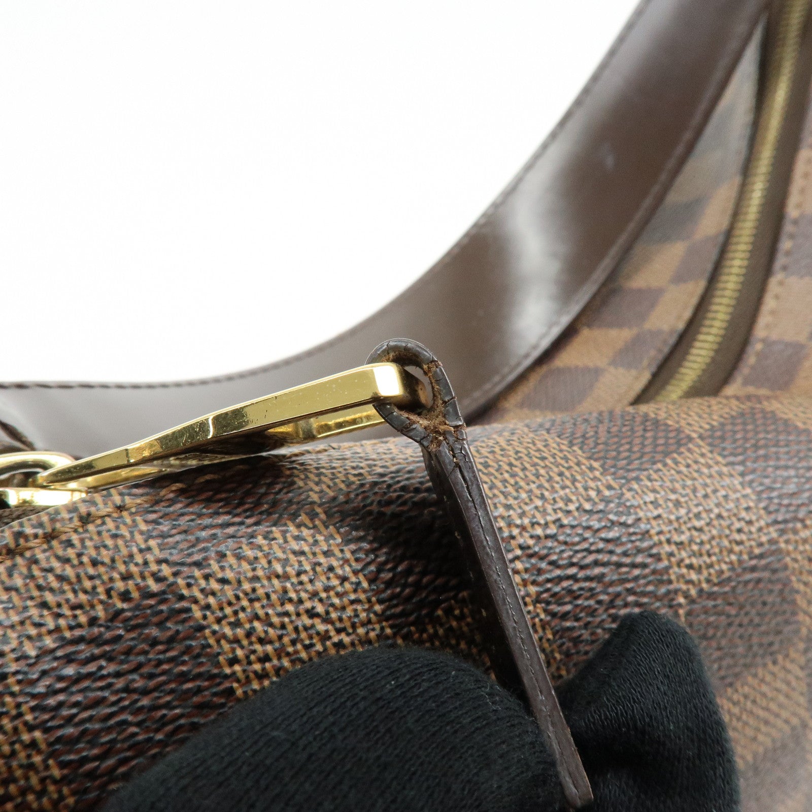 Louis Vuitton Damier Canvas Portobello PM Shoulder Bag Brown N41184