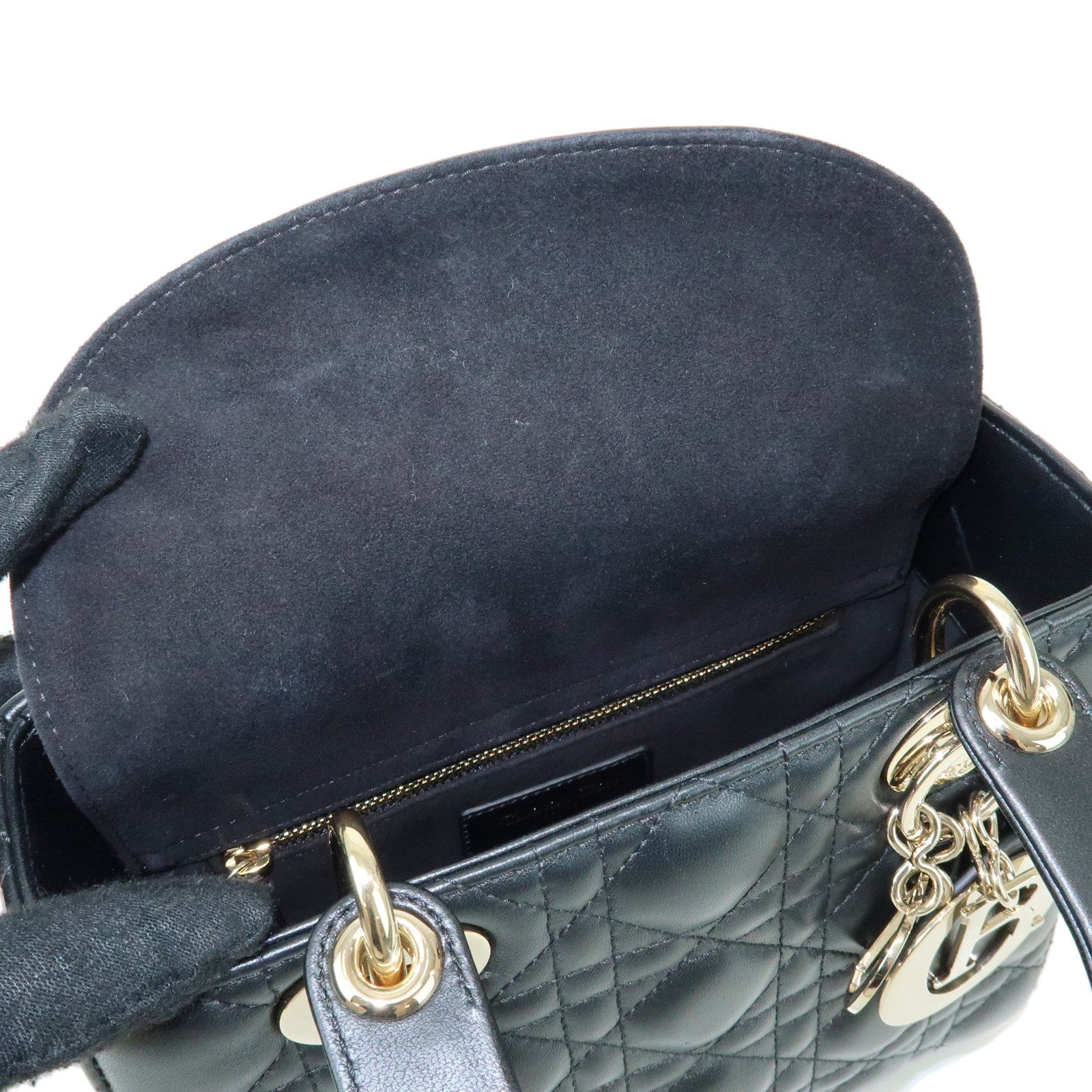 Christian Dior Lady Dior My ABCDior Cannage Lamb Skin 2Way Bag