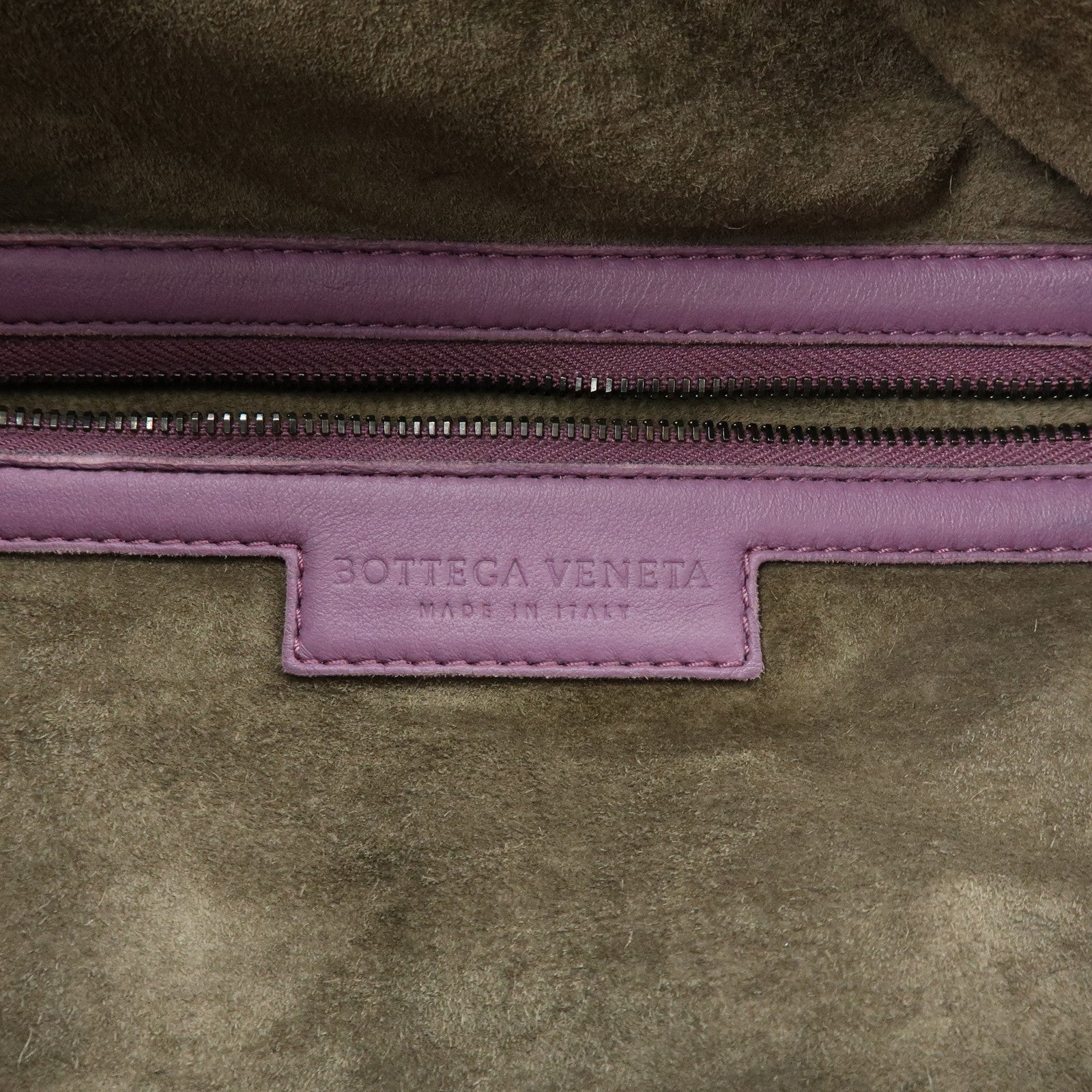 BOTTEGA VENETA Intrecciato Leather Shoulder Bag Hand Bag Purple