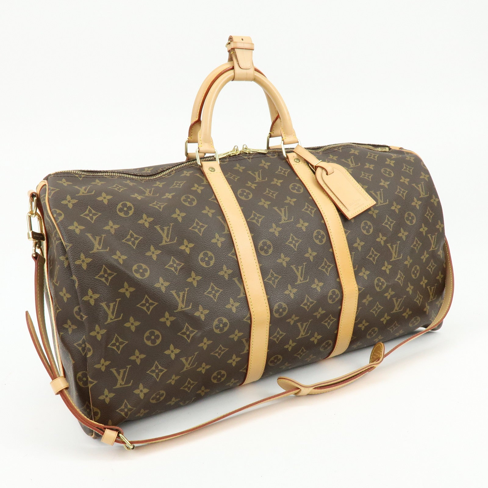 Louis Vuitton Monogram Keep All Bandouliere 55 Boston Bag M41414
