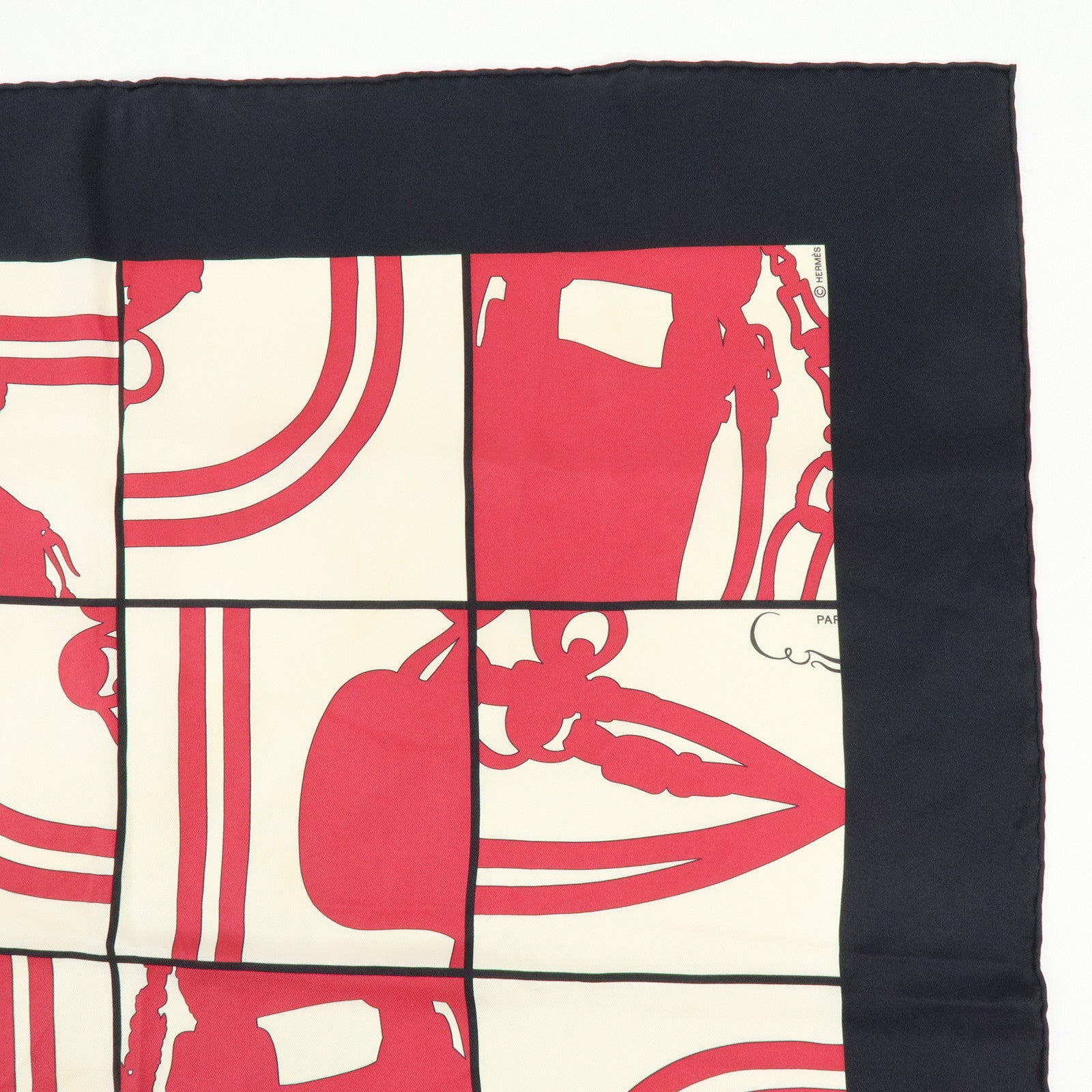 HERMES Carre 70 Lot of 2 Silk 100% Scarf Brides de gala/A.M.CASSANDRE