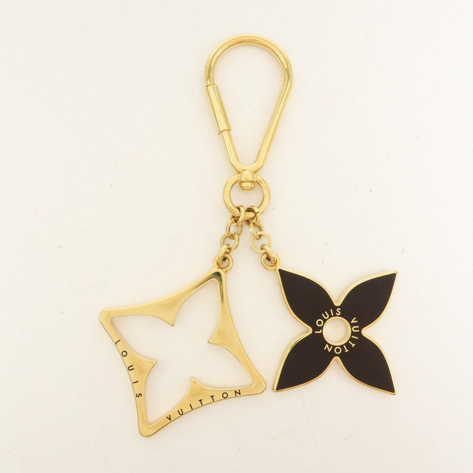 Louis Vuitton Porte Cles Puzzle Bag Charm Dark Brown Gold M65218